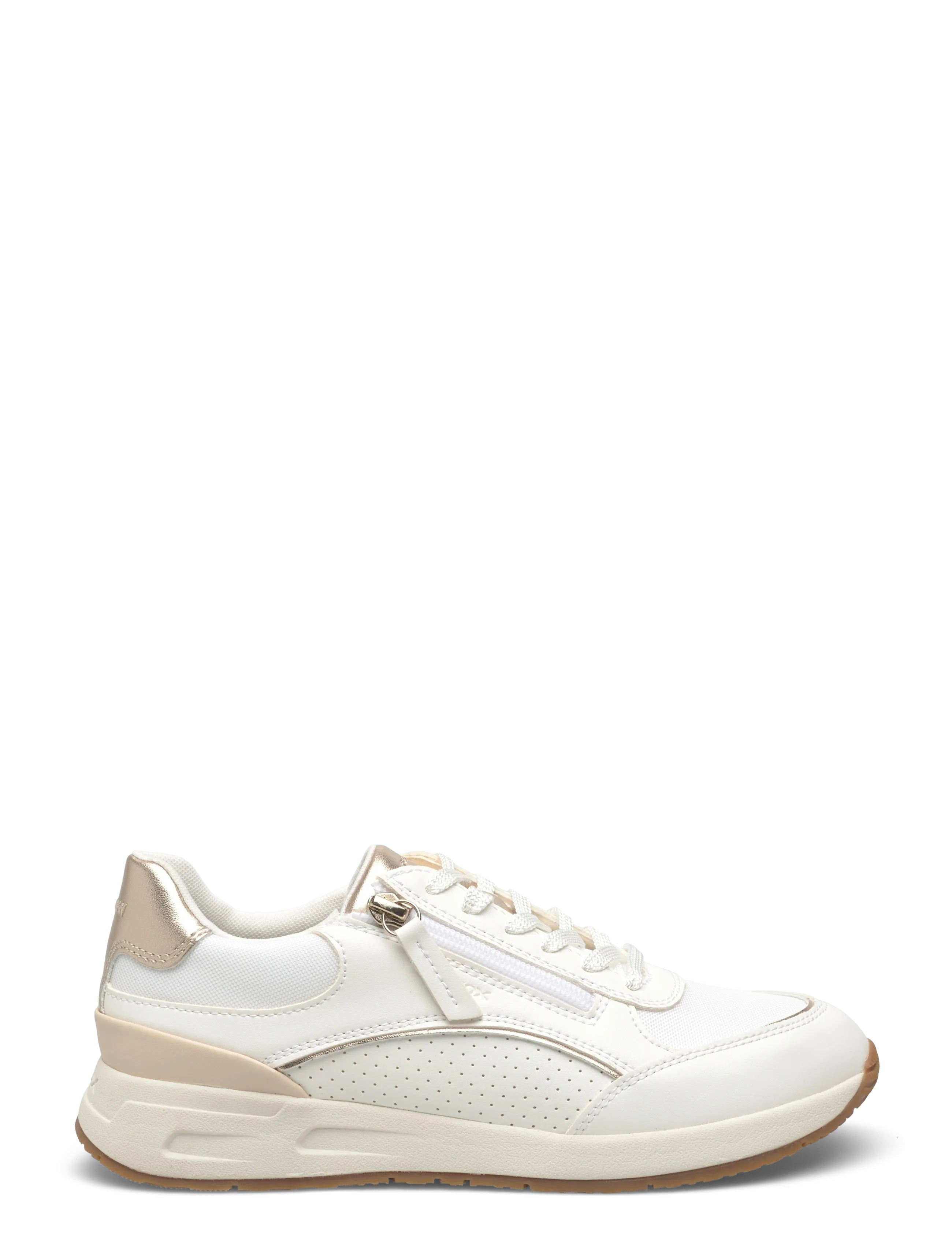 GEOX - D BULMYA B - sportiska stila apavi ar pazeminātu potītes daļu - white/lt gold - 1