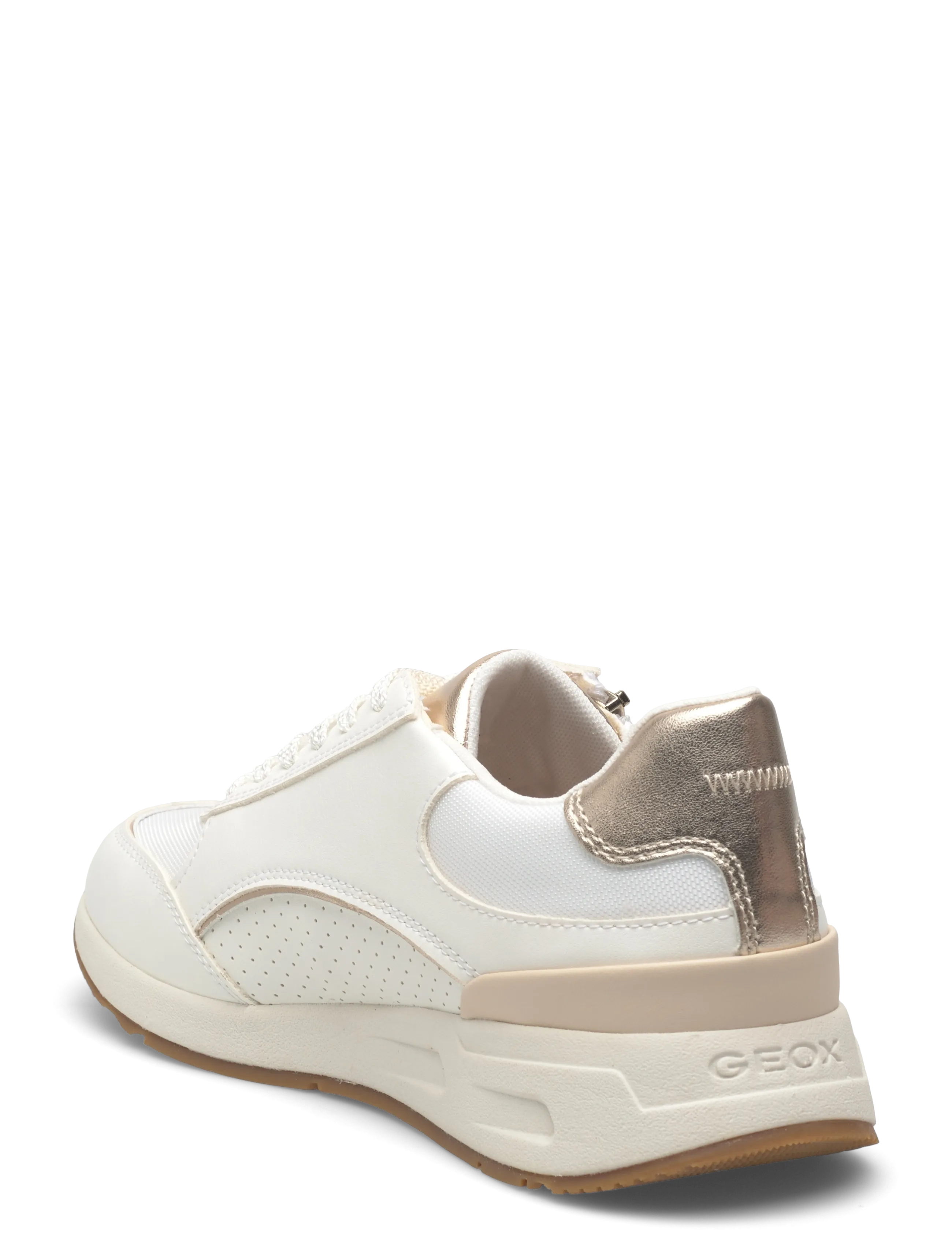 GEOX - D BULMYA B - sportiska stila apavi ar pazeminātu potītes daļu - white/lt gold - 2