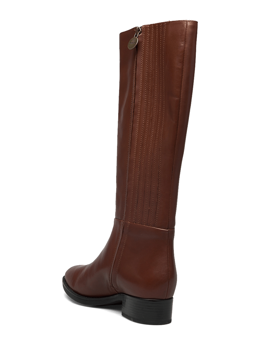 GEOX - D FELICITY D - kniehohe stiefel - med brown - 2