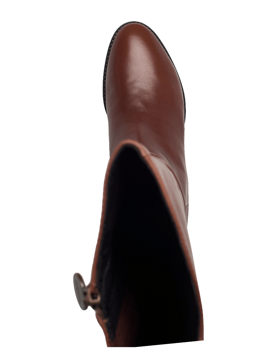 GEOX - D FELICITY D - kniehohe stiefel - med brown - 3