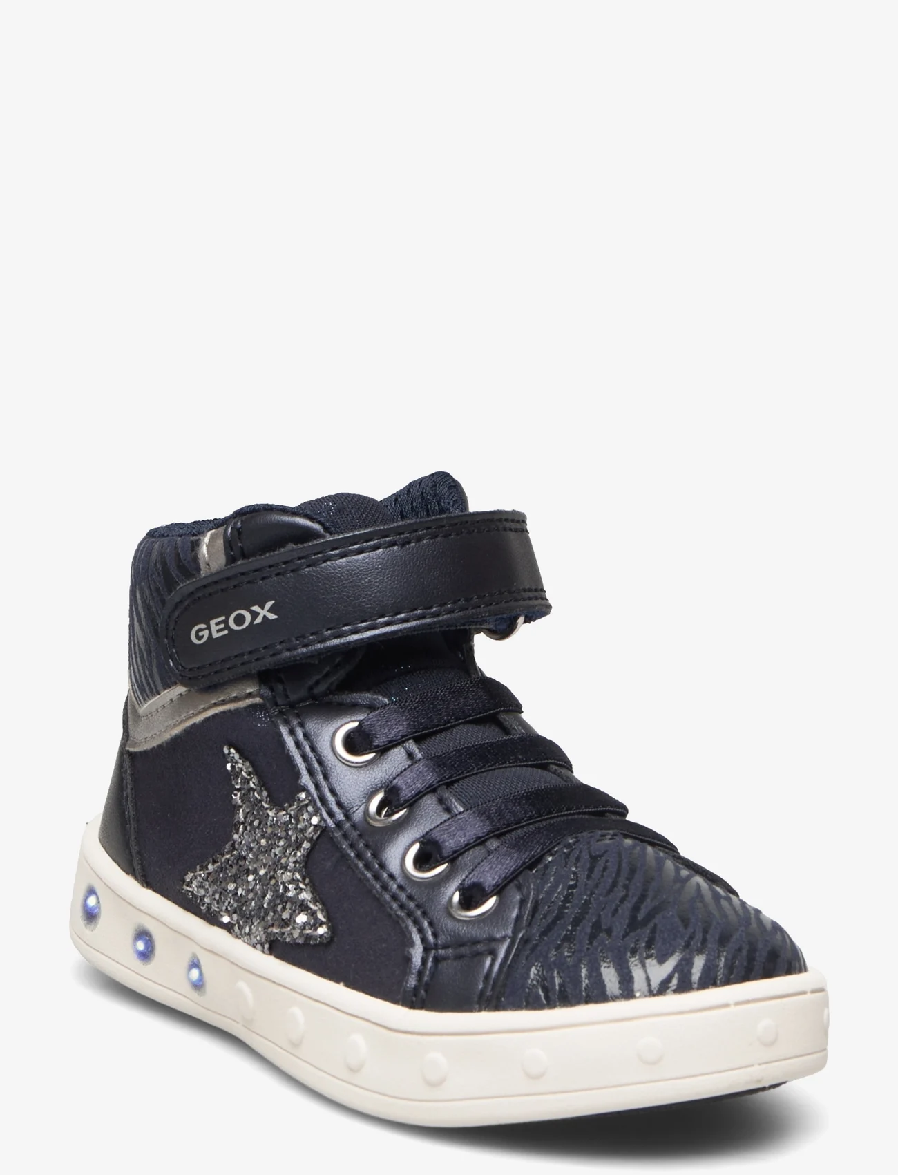 GEOX - J SKYLIN GIRL - sneakers med høyt skaft - blu silver - 0