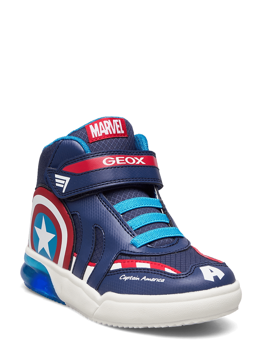 GEOX - J GRAYJAY BOY C - sneakers met knipperlichtjes - navy/red - 0