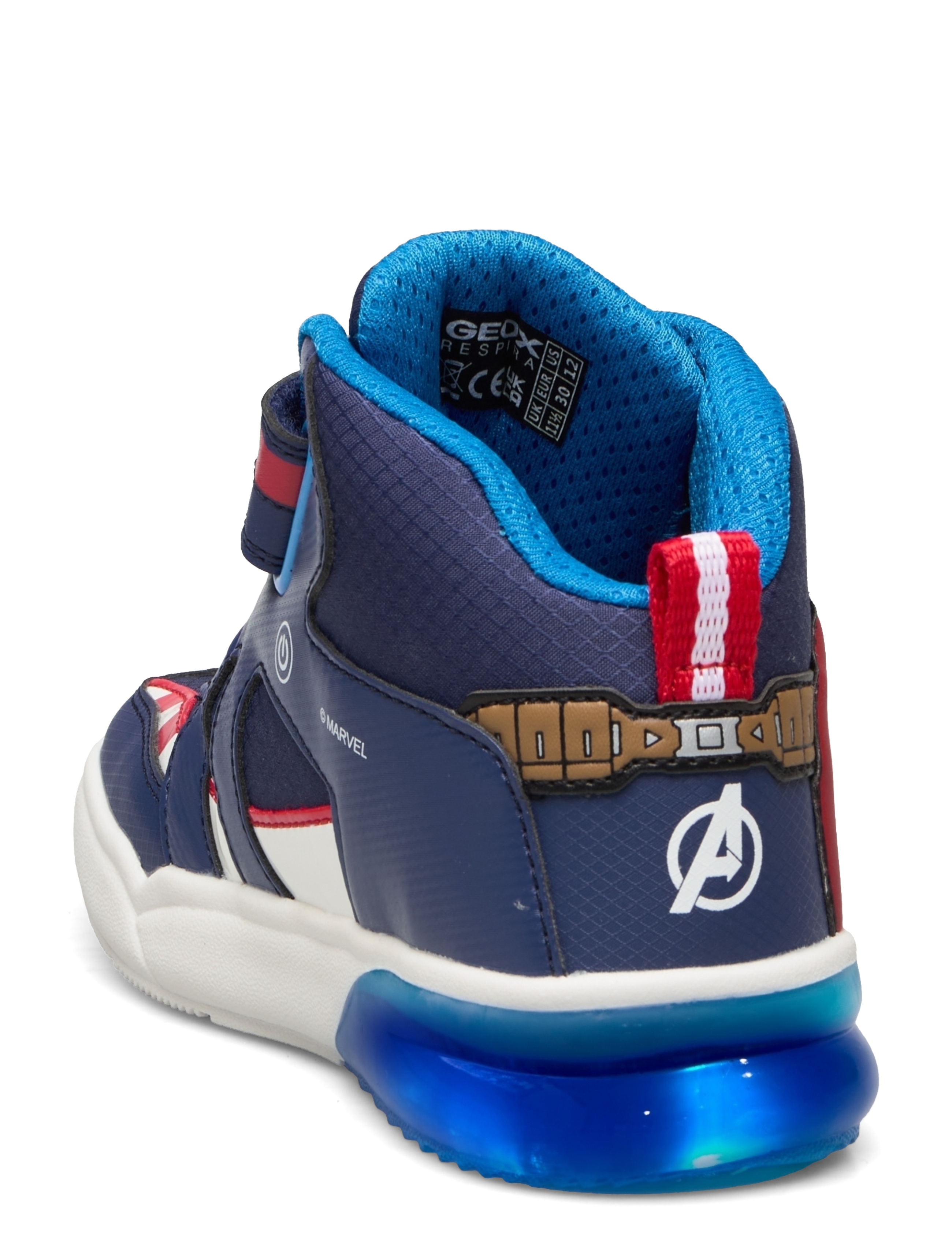 GEOX - J GRAYJAY BOY C - sneakers met knipperlichtjes - navy/red - 2