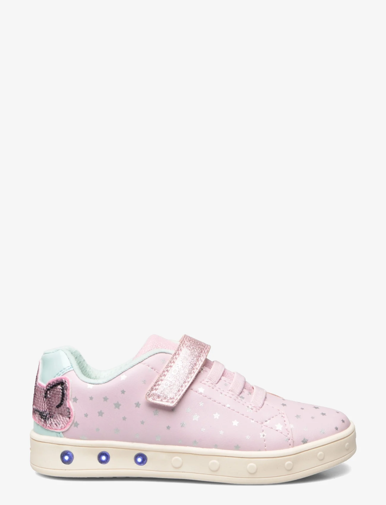 GEOX - J SKYLIN GIRL C - blinking sneakers - pink/ltblu - 1