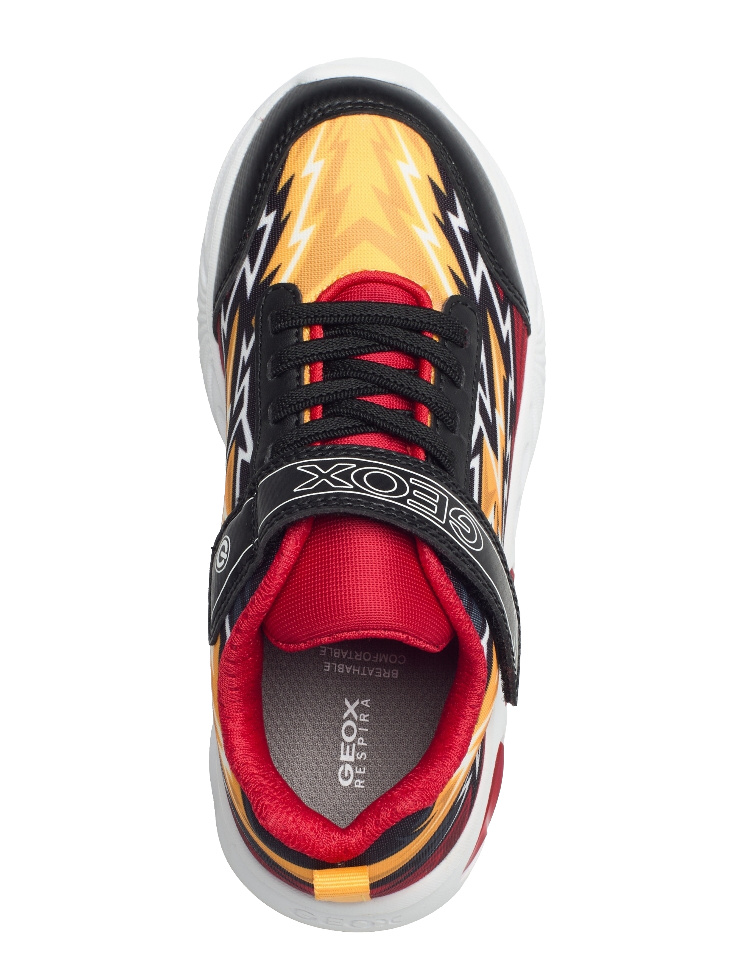 GEOX - J ASSISTER BOY B - gode sommertilbud - black red - 3