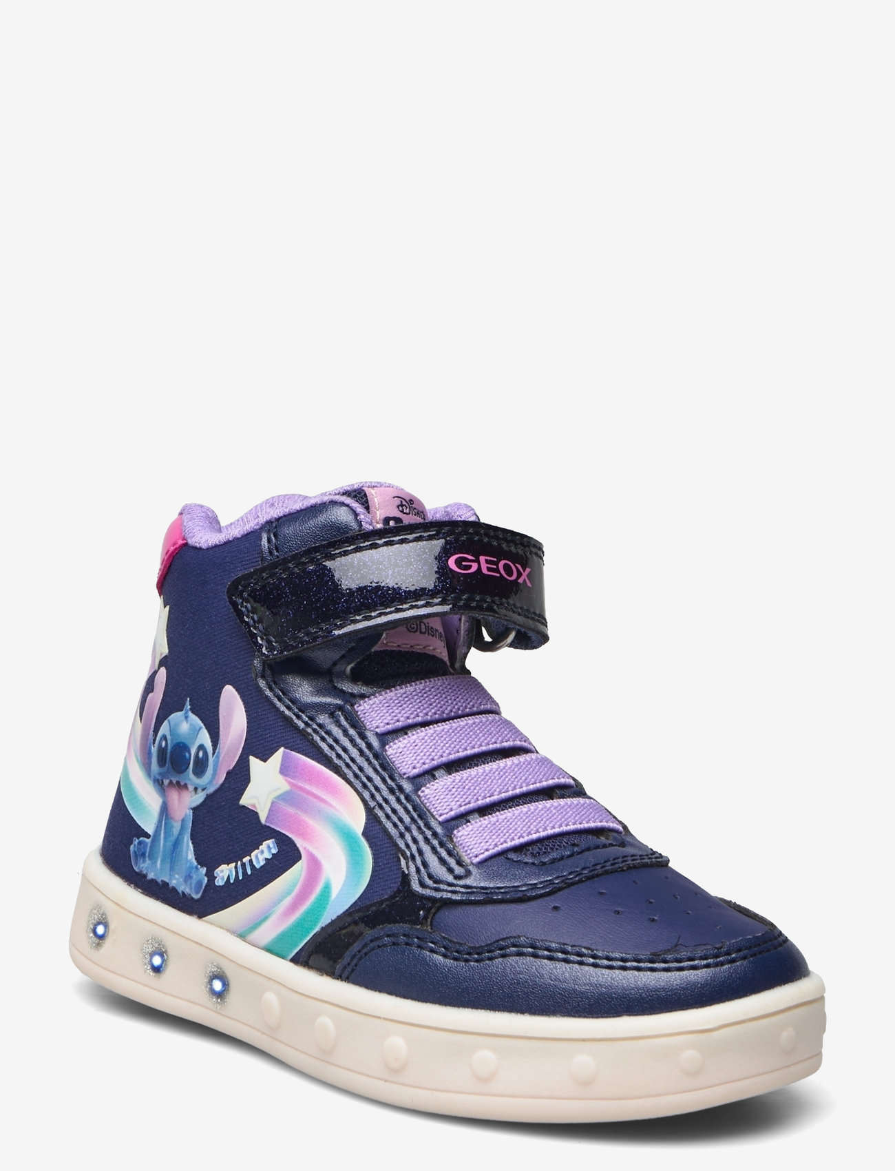 GEOX - J SKYLIN GIRL - flashing sneakers - navy/fuchsia - 0