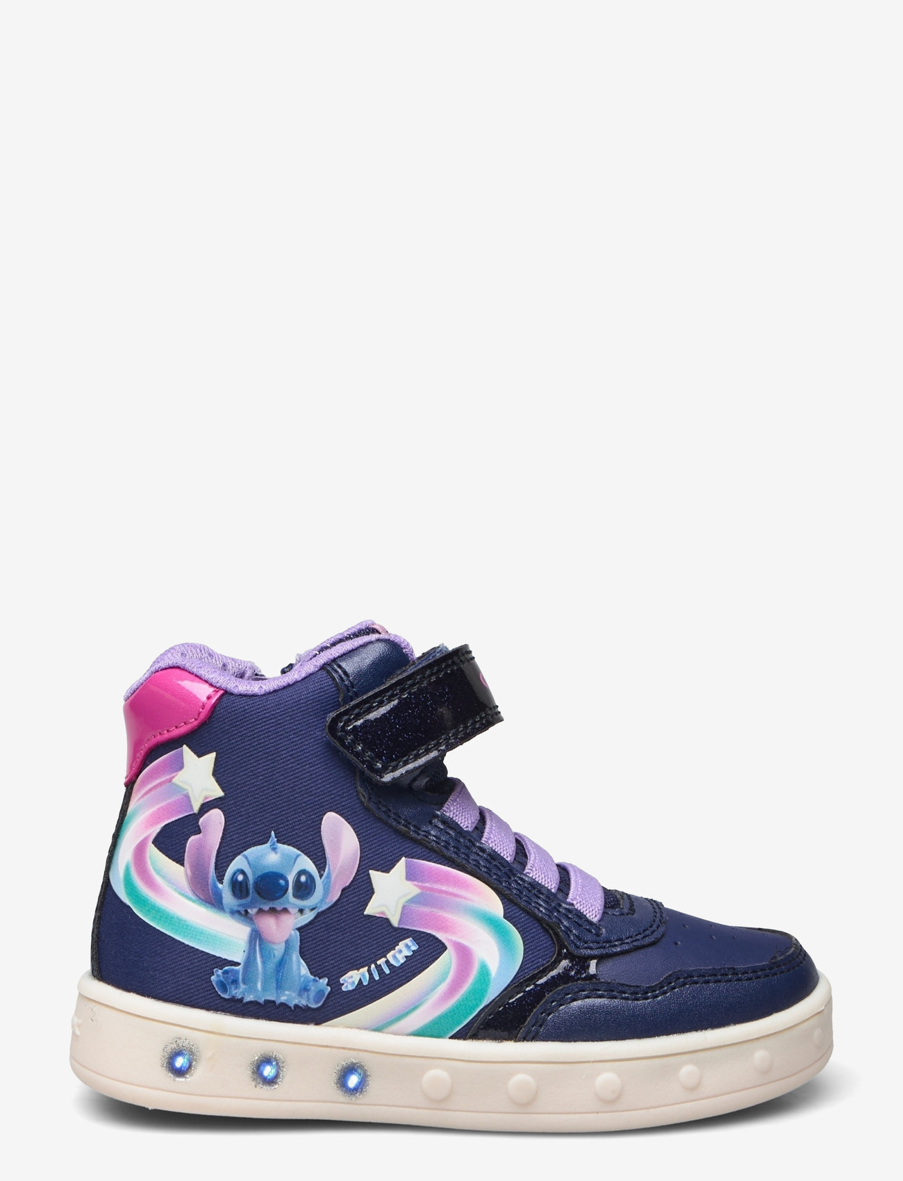 GEOX - J SKYLIN GIRL - flashing sneakers - navy/fuchsia - 1