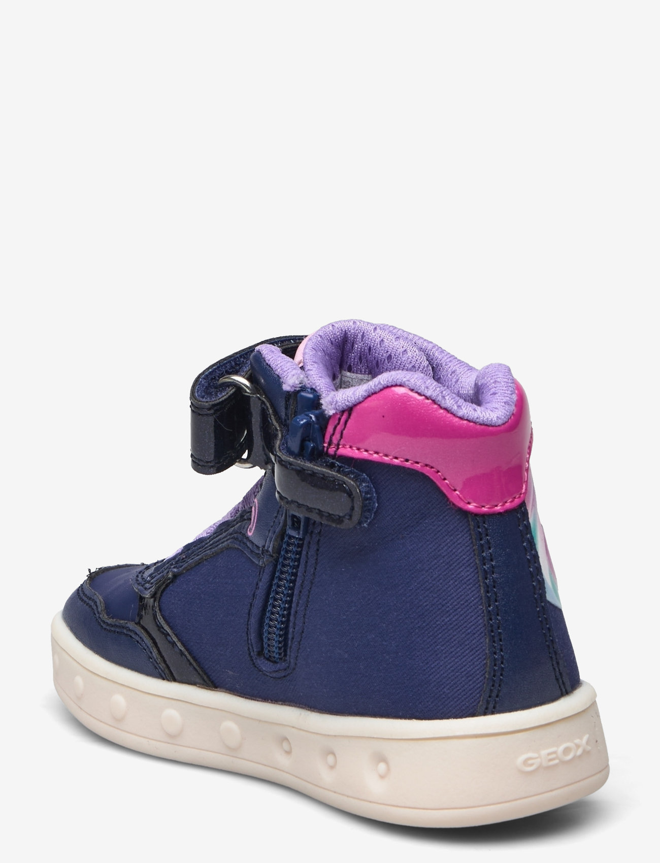 GEOX - J SKYLIN GIRL - flashing sneakers - navy/fuchsia - 2