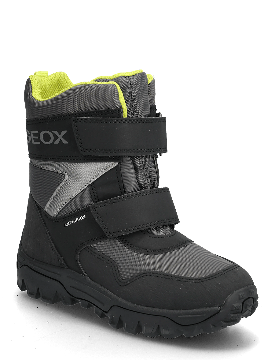 GEOX - J HIMALAYA BOY B ABX - ziemas zābaki - dark grey/lime - 0