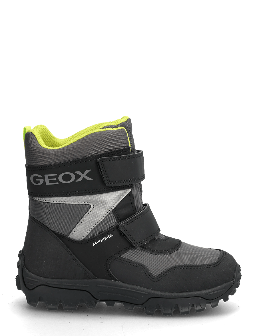 GEOX - J HIMALAYA BOY B ABX - ziemas zābaki - dark grey/lime - 1