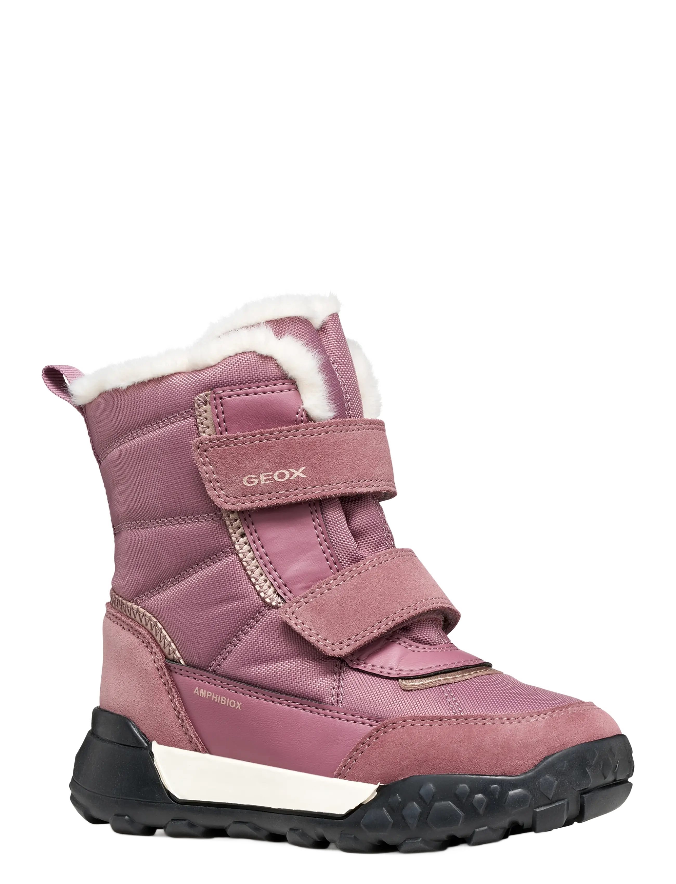 GEOX J TREKKYUP GIRL B AB - Schuhe - DARK ROSE/PLATINUM / pink/rose