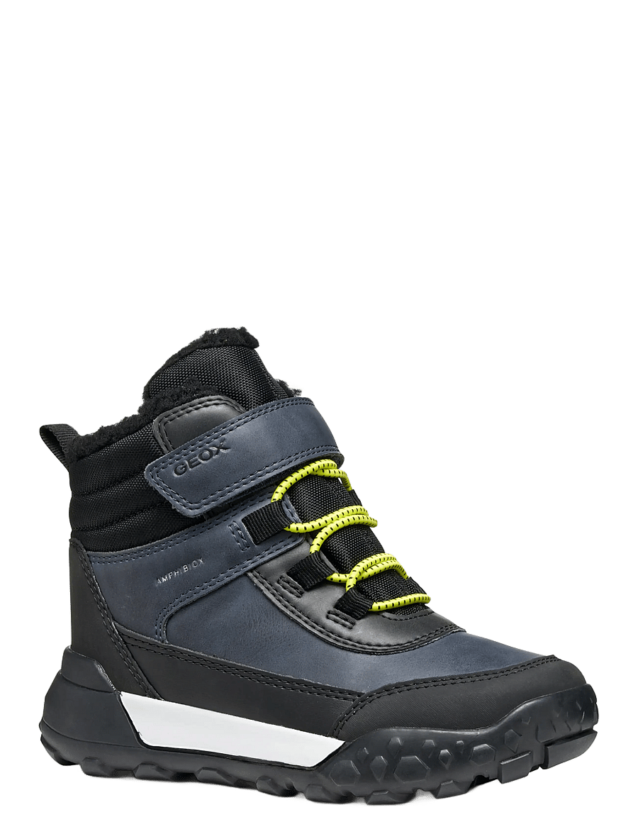 GEOX - J TREKKYUP BOY B ABX - winterstiefel - navy/lime - 0