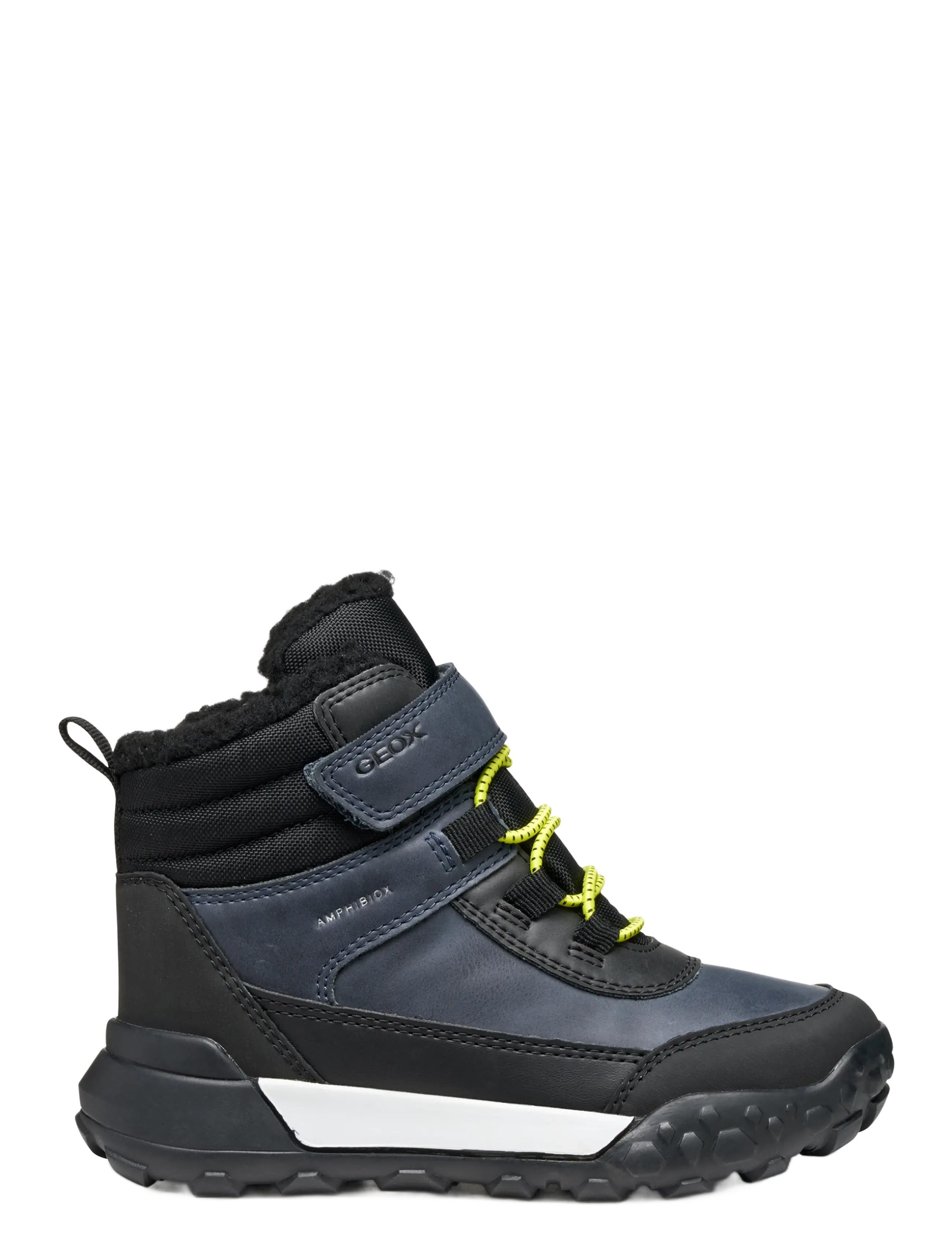 GEOX - J TREKKYUP BOY B ABX - winterstiefel - navy/lime - 1
