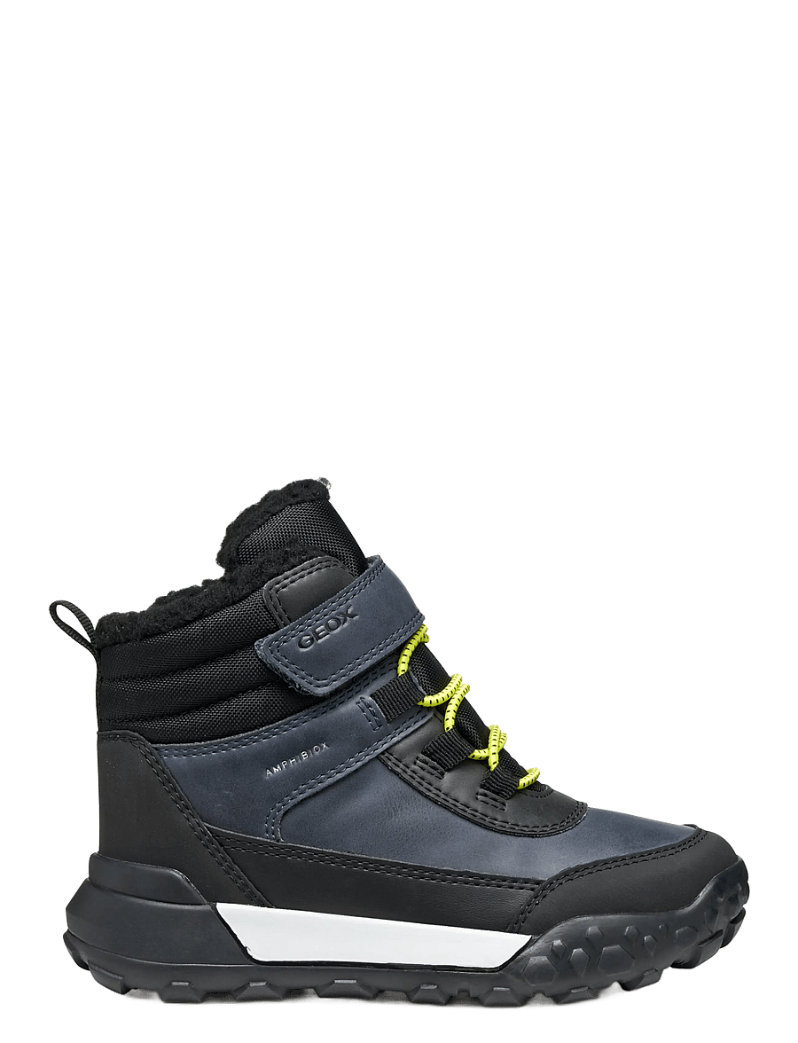 GEOX - J TREKKYUP BOY B ABX - winterstiefel - navy/lime - 1