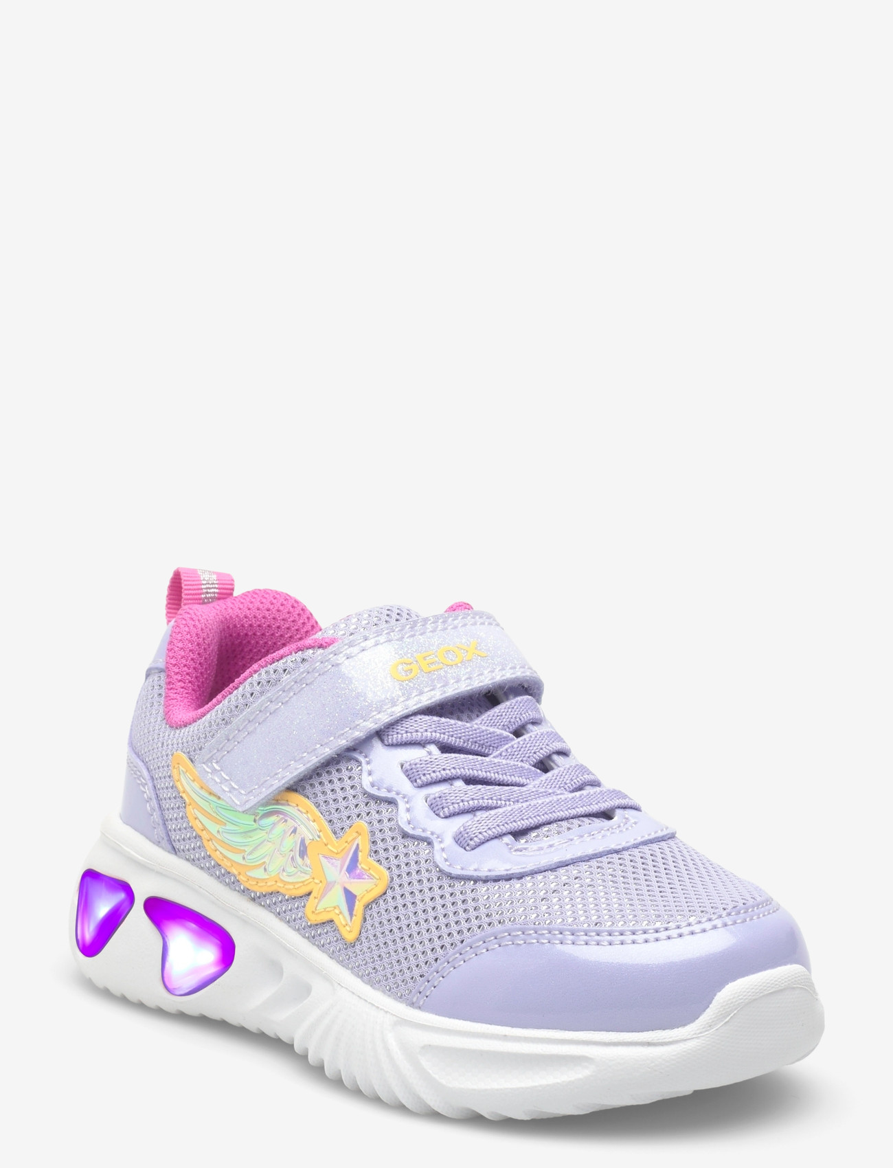 GEOX - J ASSISTER GIRL B - flashing sneakers - lavender/fuchsia - 0