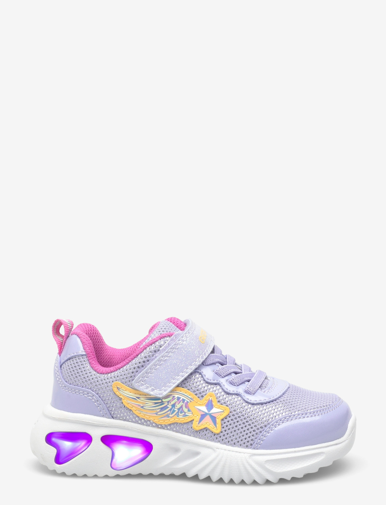 GEOX - J ASSISTER GIRL B - flashing sneakers - lavender/fuchsia - 1
