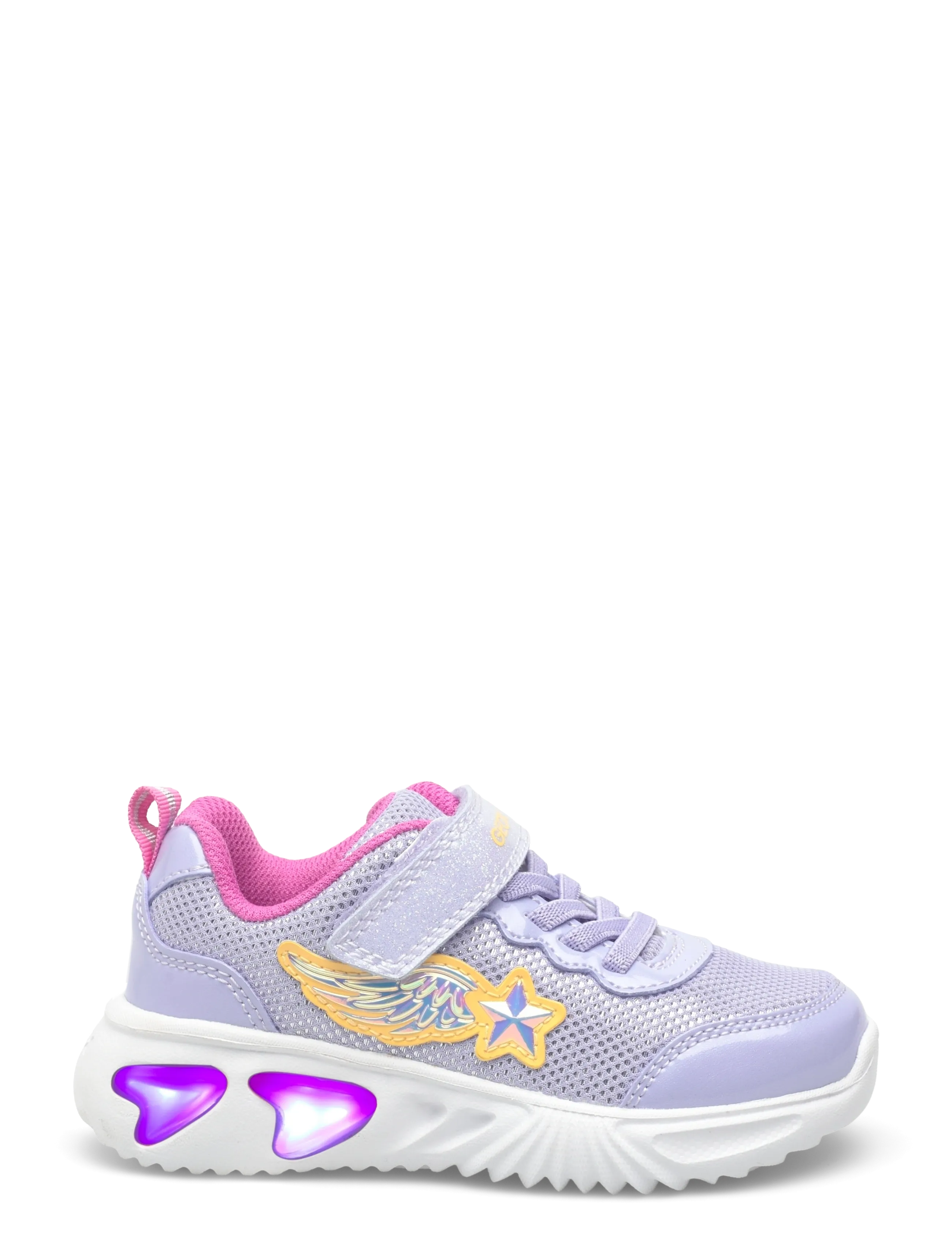 GEOX - J ASSISTER GIRL B - flashing sneakers - lavender/fuchsia - 1