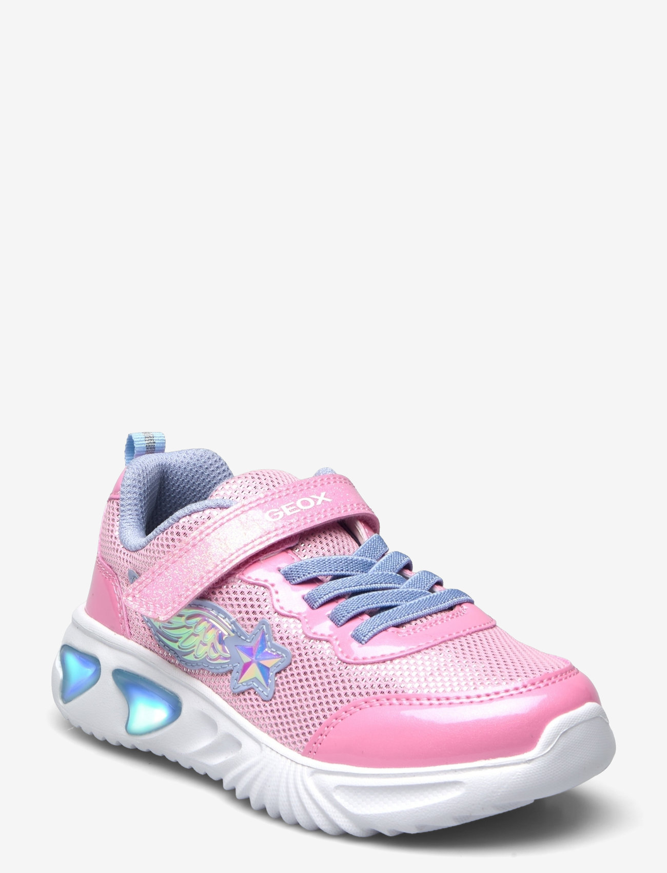GEOX - J ASSISTER GIRL B - blinkande sneakers - pink/lt sky - 0
