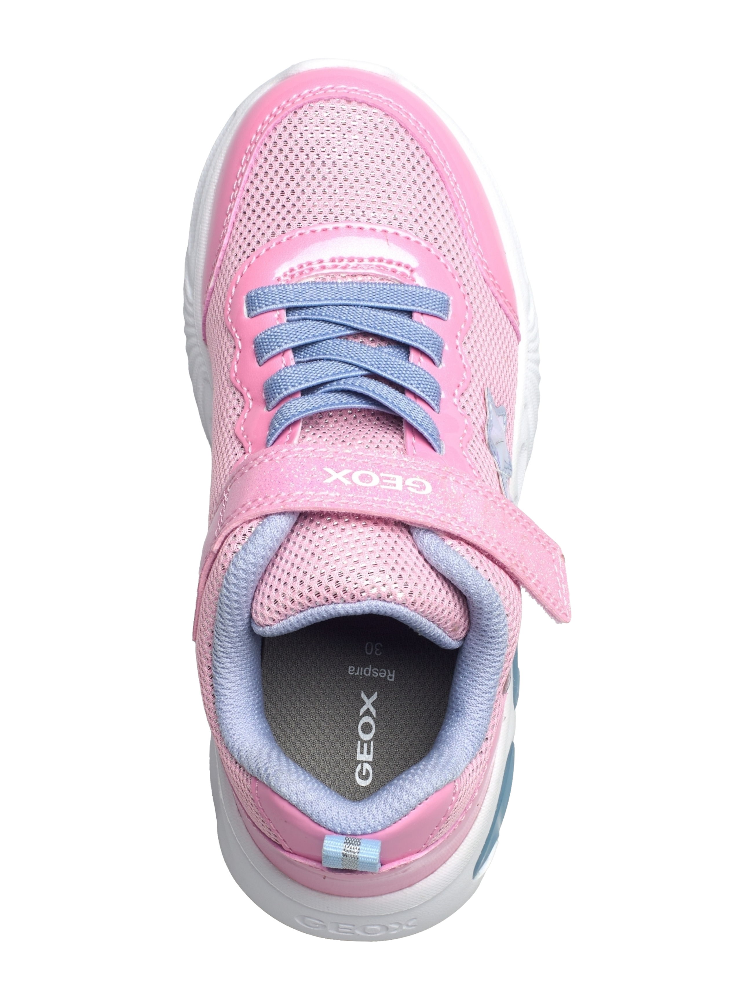 GEOX - J ASSISTER GIRL B - sneakers med lys - pink/lt sky - 4