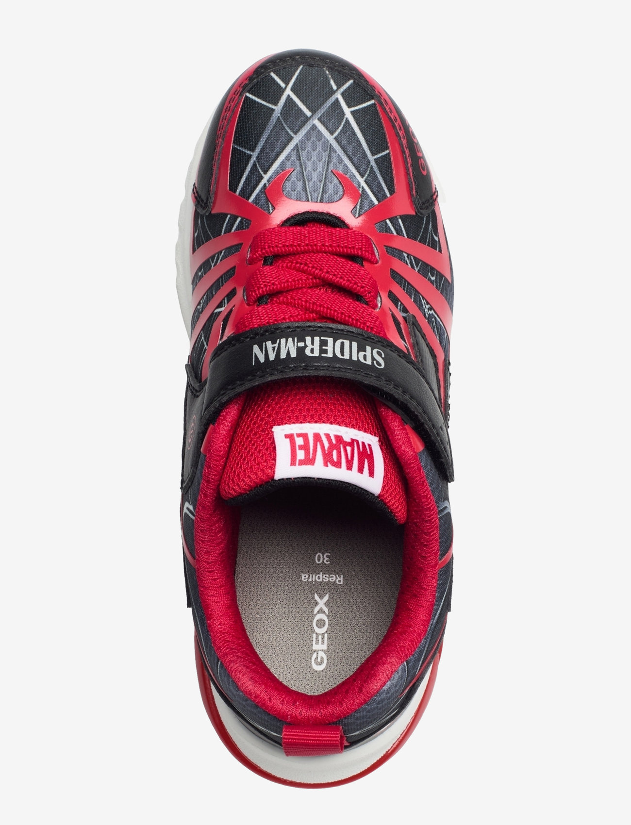 GEOX - J CIBERDRON BOY G - blinkande sneakers - black red - 4