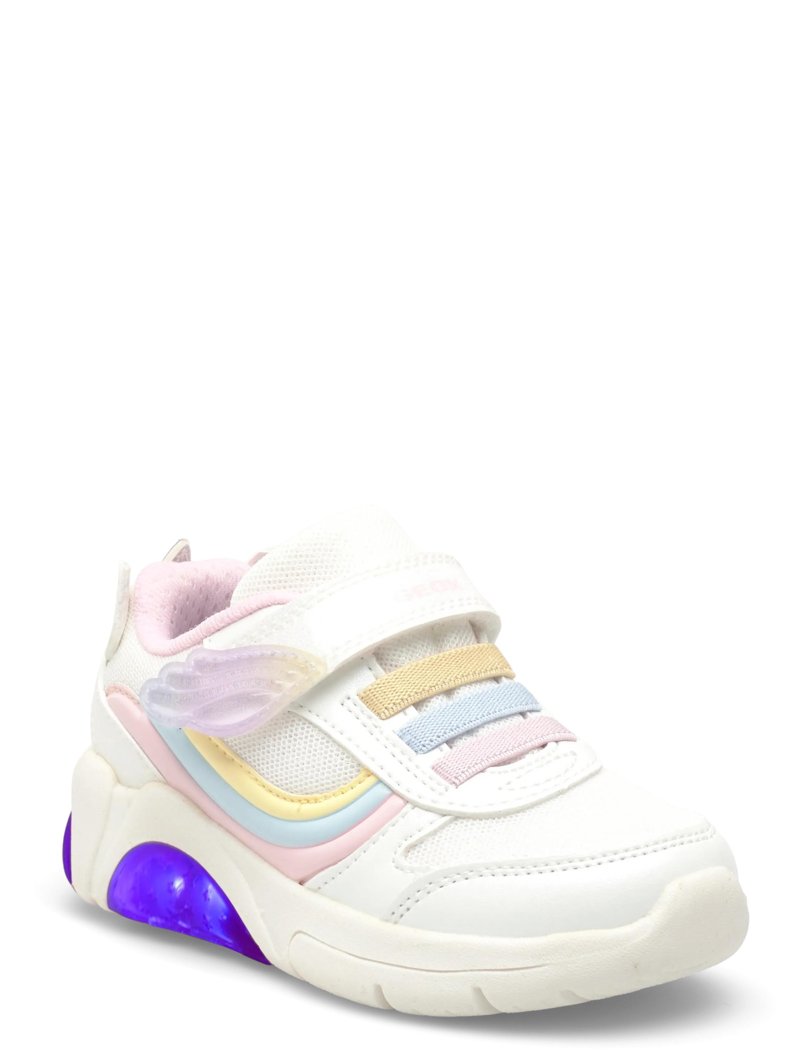 GEOX J FADINLIGHT GIRL A - Skor - WHITE/MULTICOLOR / white