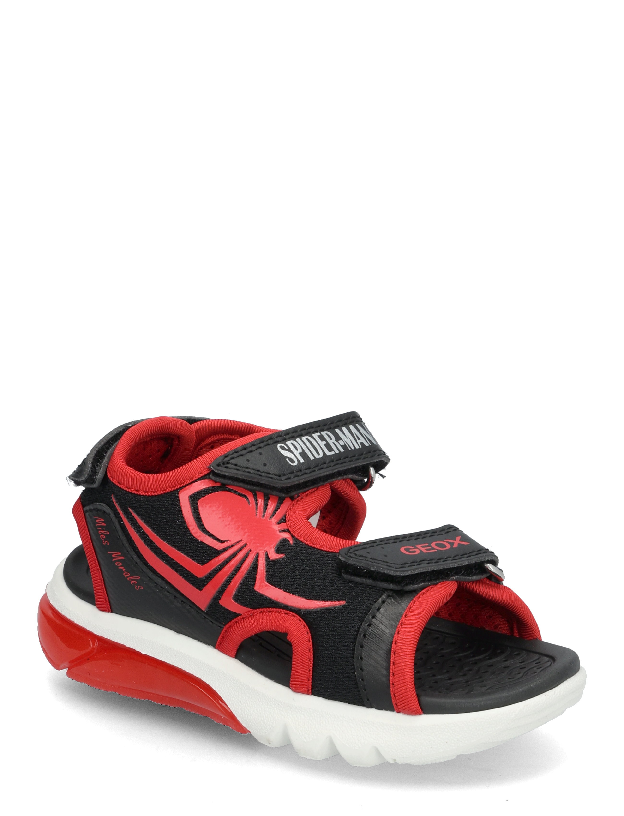 GEOX J SANDAL CIBERDRON B - Sandaler - BLACK RED / black