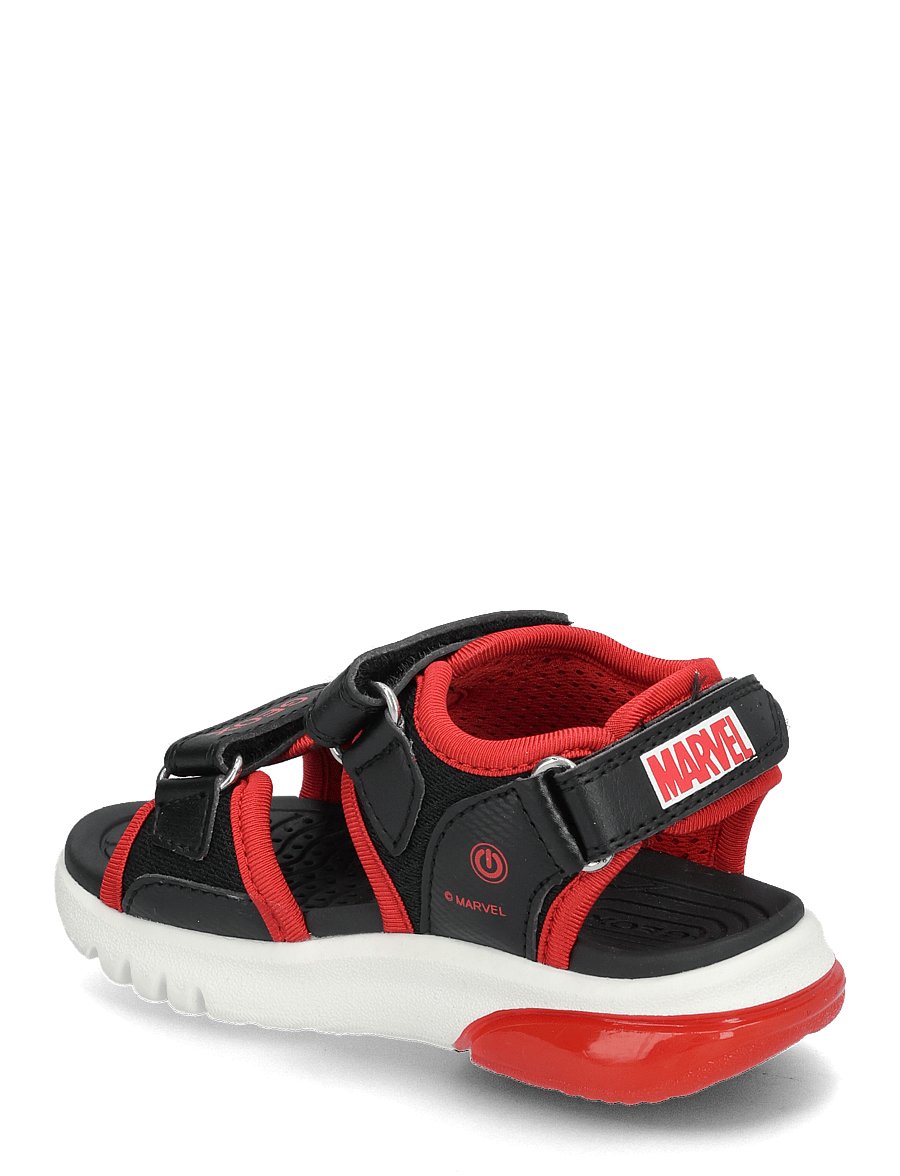GEOX - J SANDAL CIBERDRON B - sandalen - black red - 2