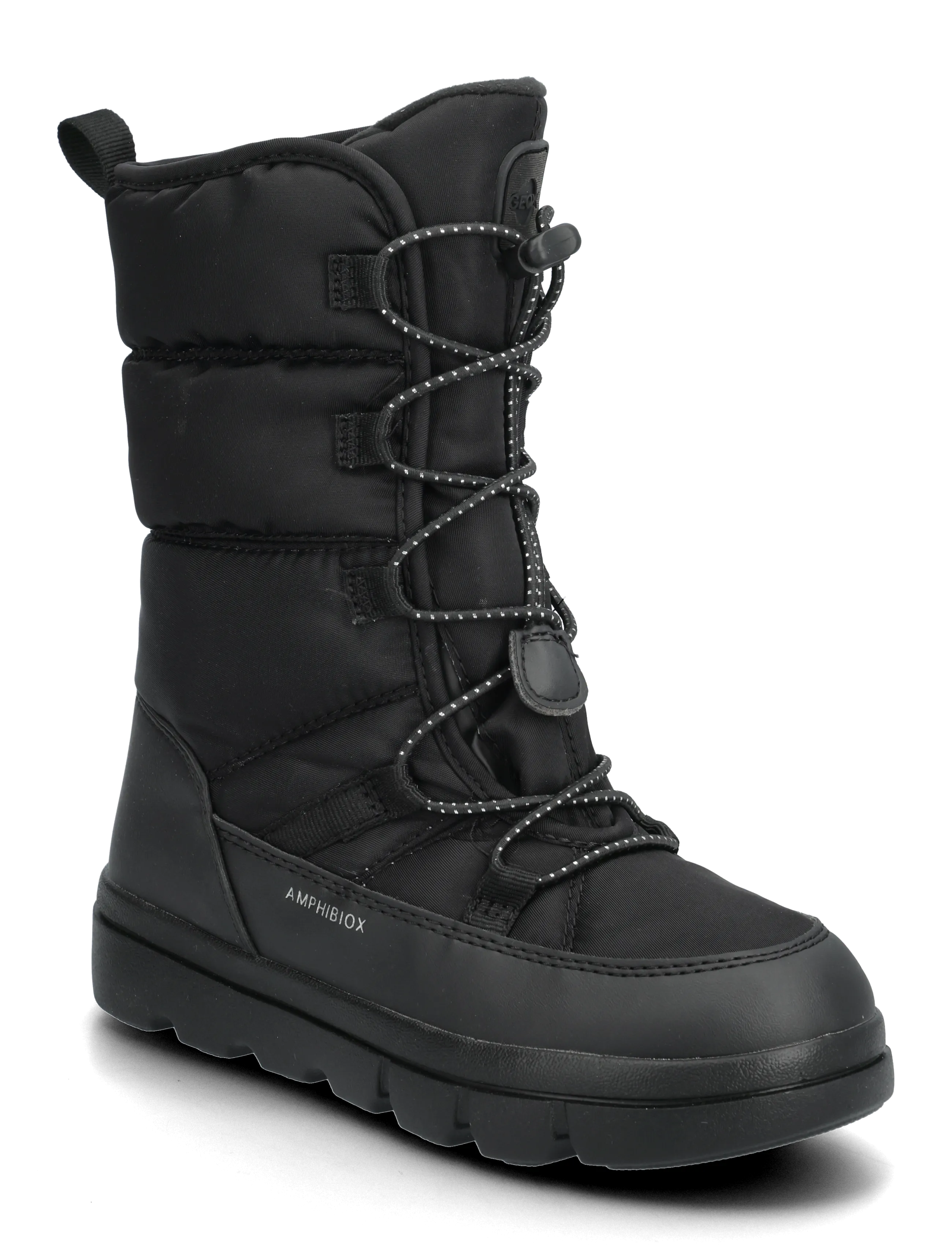GEOX J WILLABOOM GIRL B A - Vinterstövlar - BLK OXFORD / black
