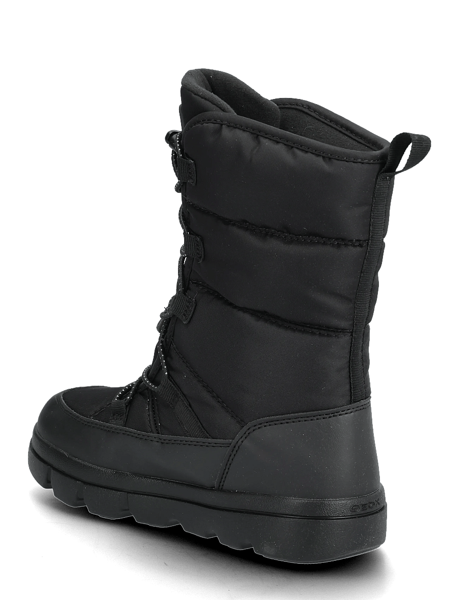 GEOX - J WILLABOOM GIRL B A - ziemas zābaki - blk oxford - 2