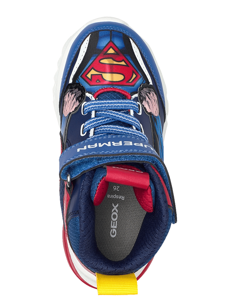 GEOX - J CIBERDRON BOY F - sneakers met knipperlichtjes - blue/red - 3