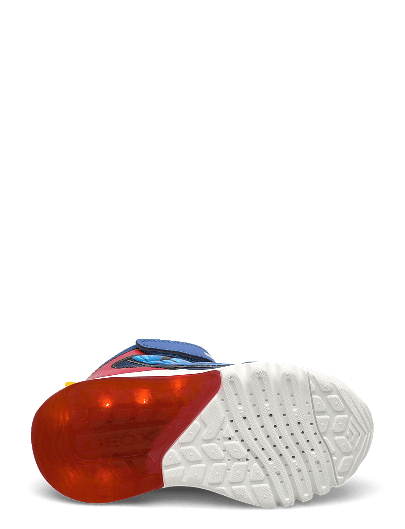 GEOX - J CIBERDRON BOY F - sneakers met knipperlichtjes - blue/red - 4