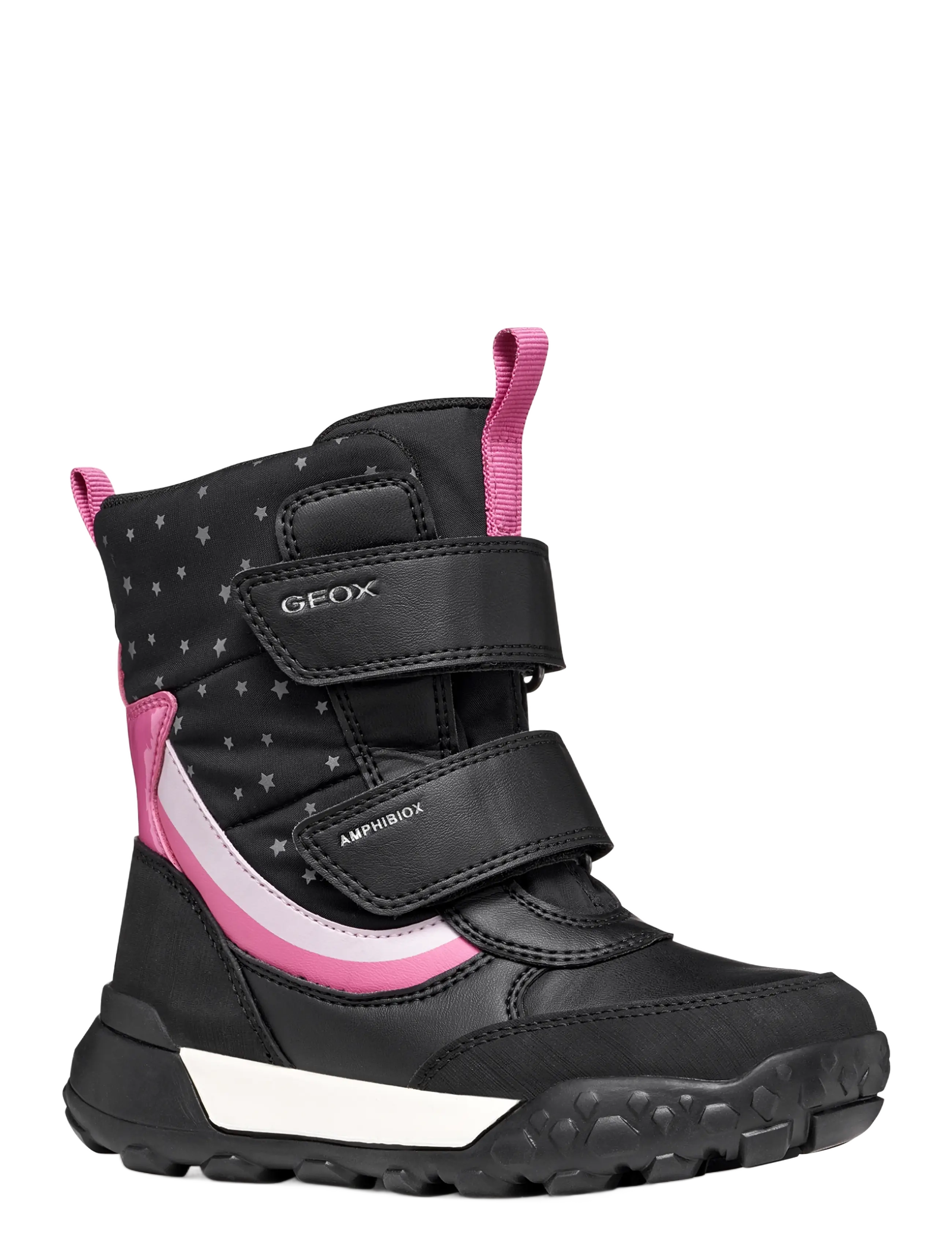 GEOX J TREKKYUP GIRL B AB - Schuhe - BLACK/FUCHSIA / black