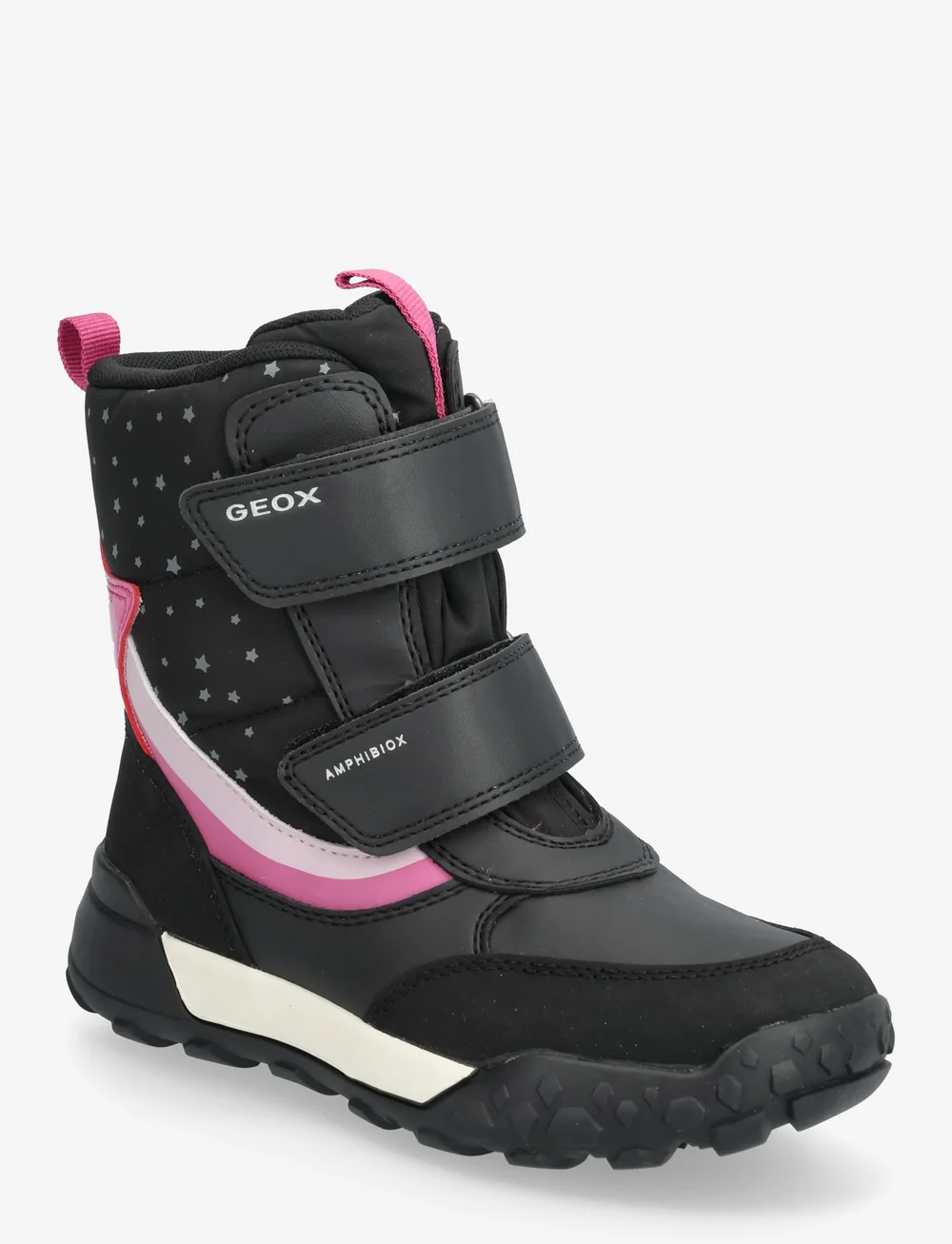 GEOX - J TREKKYUP GIRL B AB - vinterstøvler - black/pink - 0