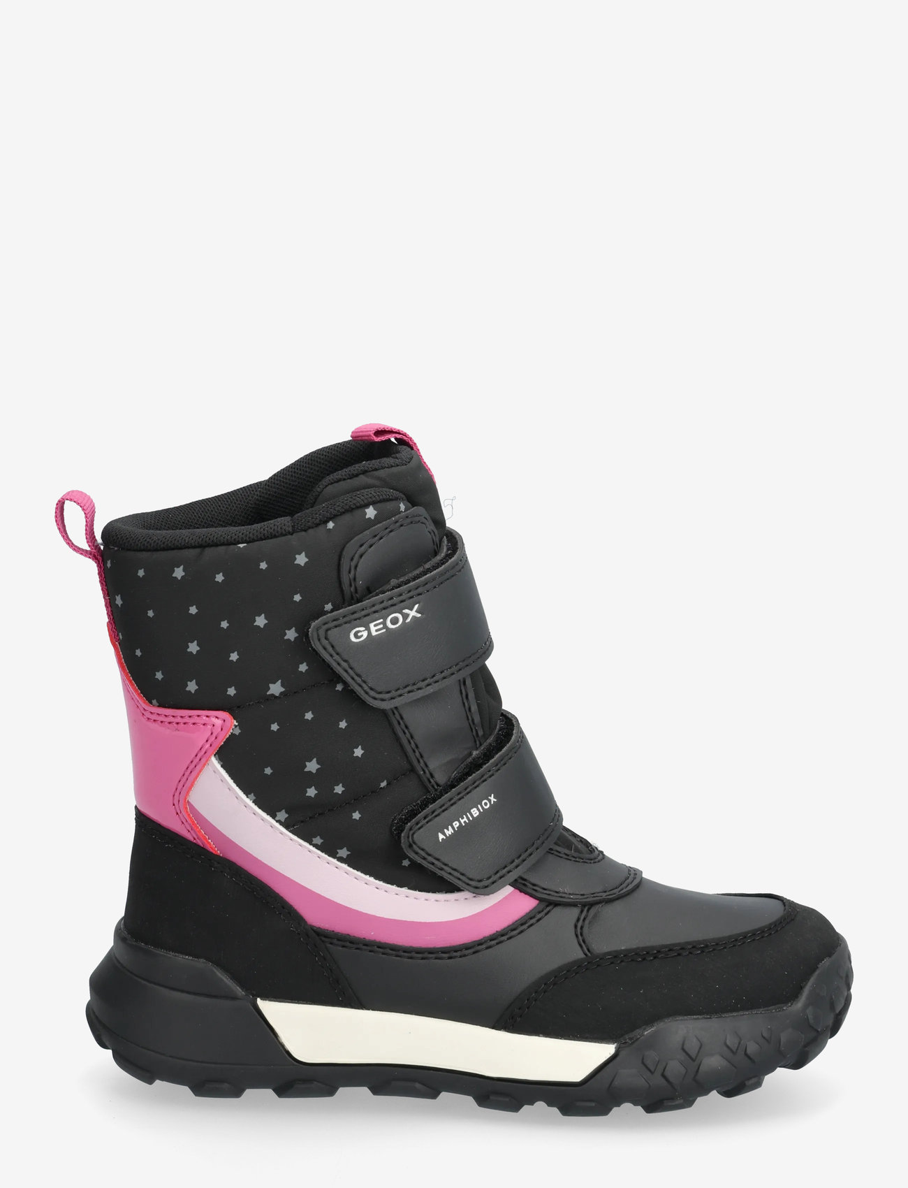 GEOX - J TREKKYUP GIRL B AB - vinterstövlar - black/pink - 1