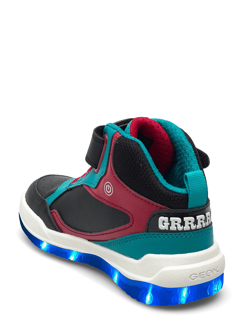 GEOX - J BUZZERLIGHT BOY A - sneakers med lys - blk lt blu - 2