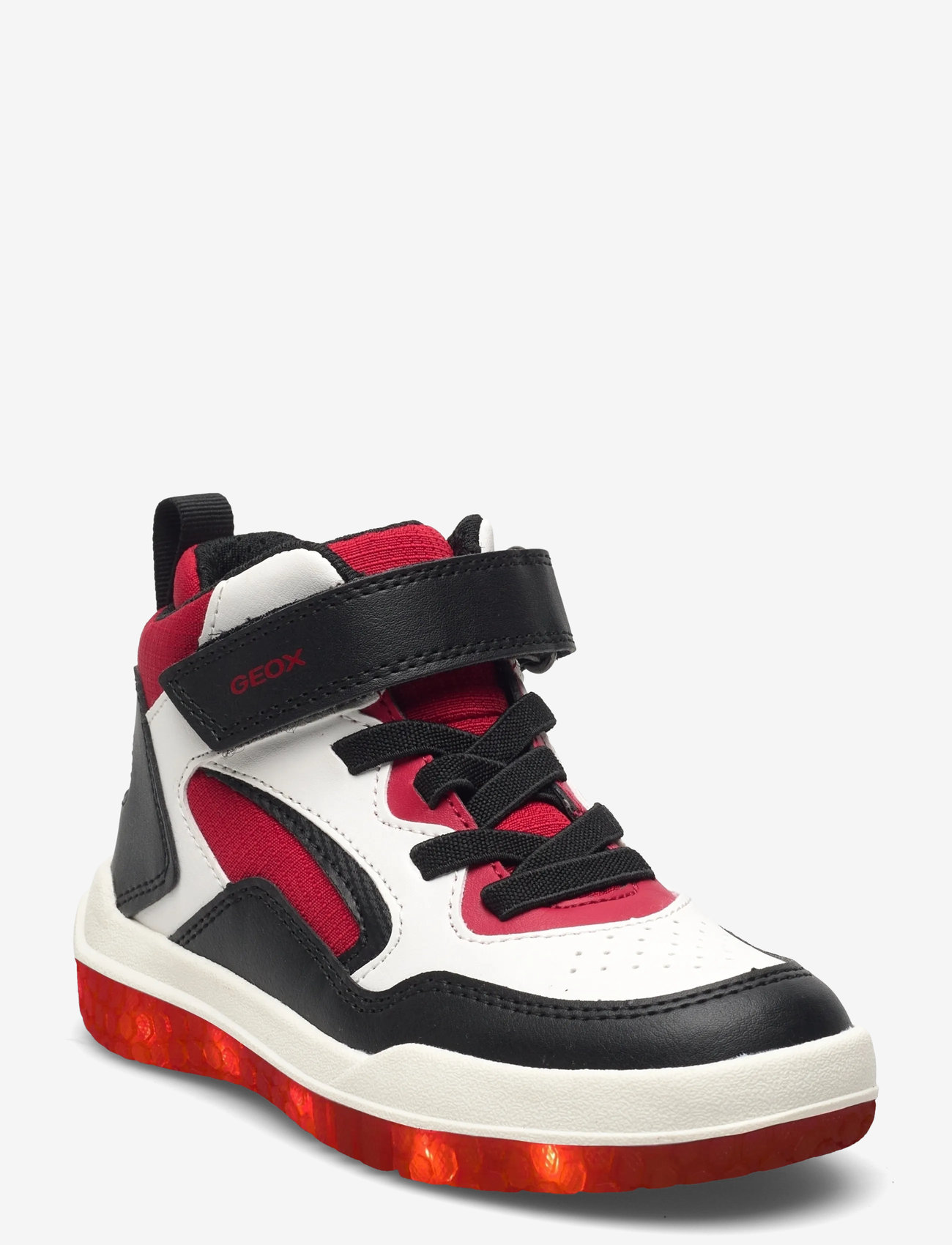GEOX - J BUZZERLIGHT BOY C - sneakers med lys - white red - 0