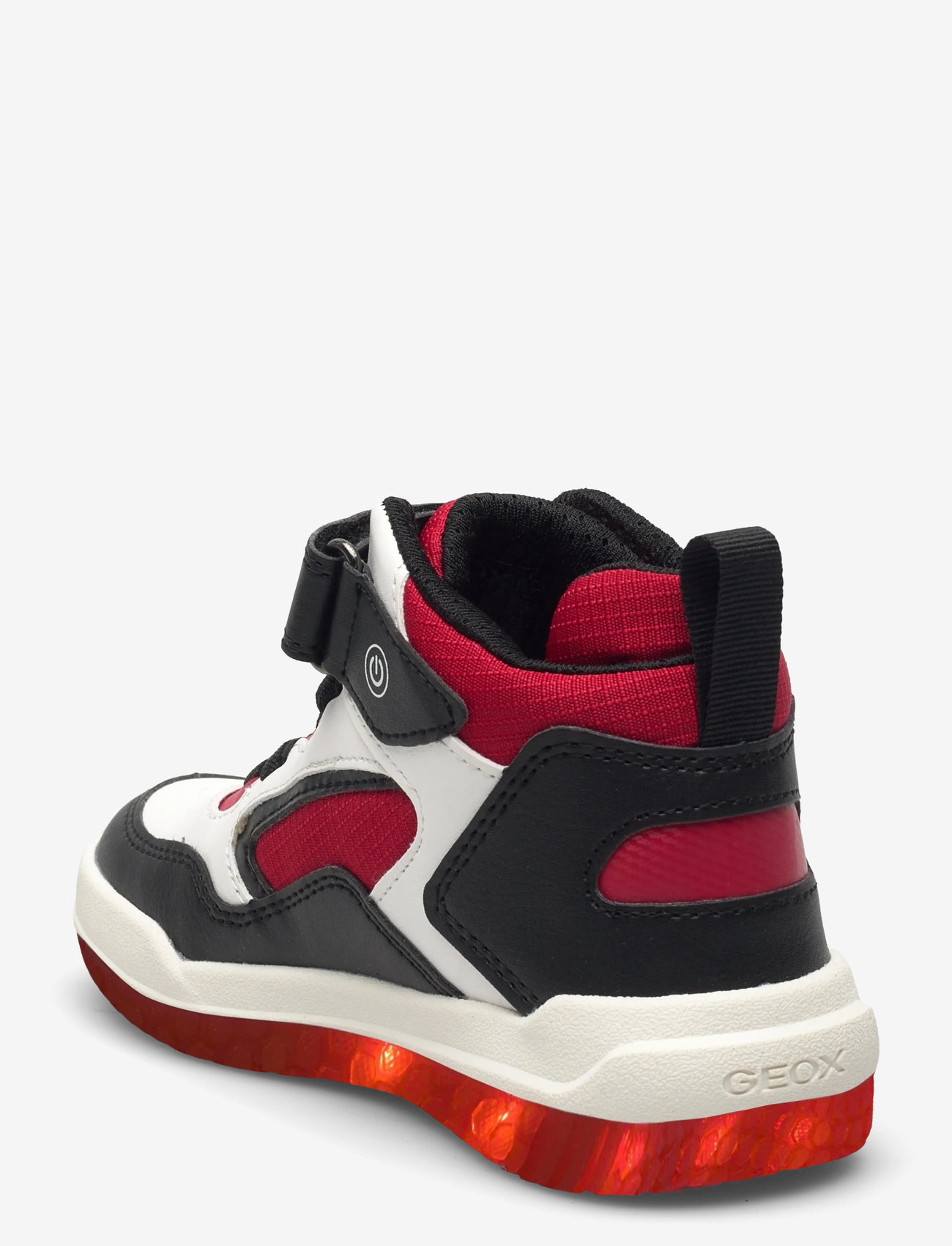 GEOX - J BUZZERLIGHT BOY C - sneakers med lys - white red - 2