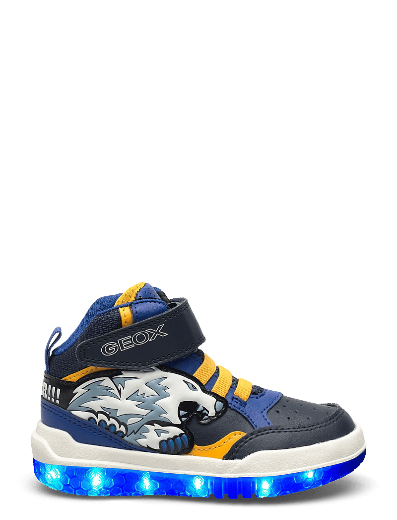 GEOX - J BUZZERLIGHT BOY E - sneakers med lys - blu yellow - 1