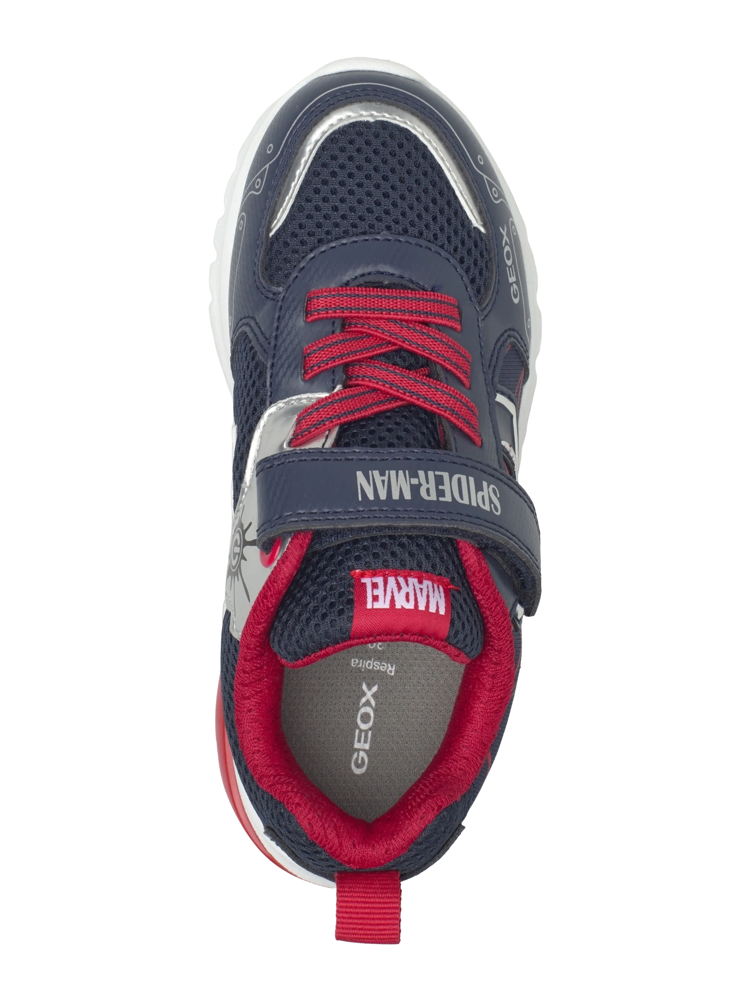 GEOX - J CIBERDRON BOY C - lave sneakers - navy/red - 3