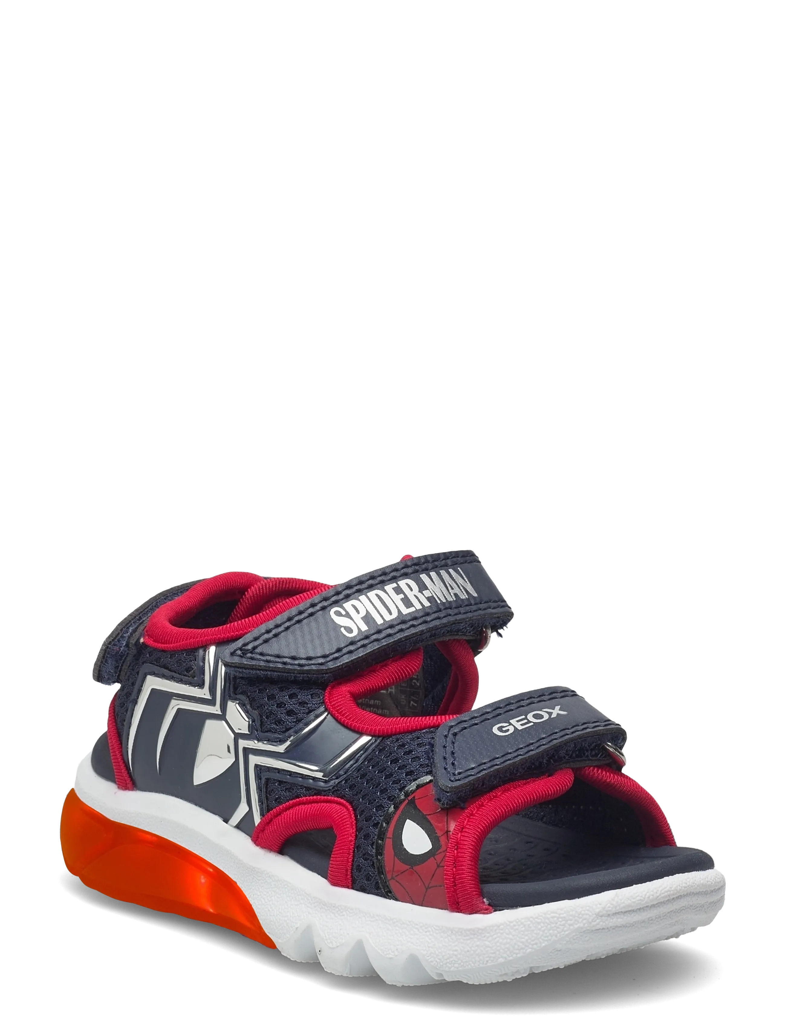 GEOX J Sandal Ciberdron B, Børne Spider-Man Sandaler Med Lys, Navy, Str: 25