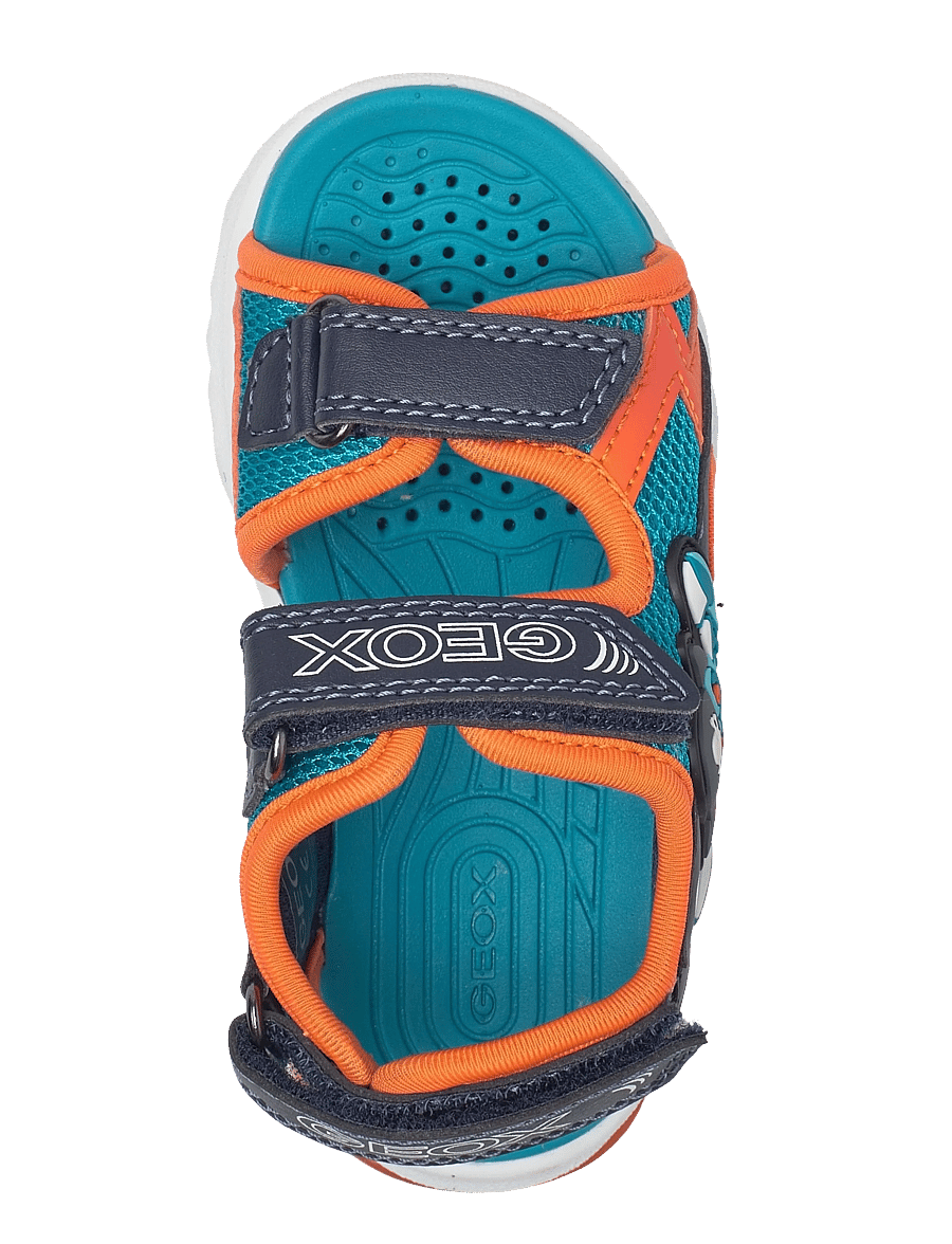 GEOX - J SANDAL CIBERDRON B - sandalen - petrol/orange - 3