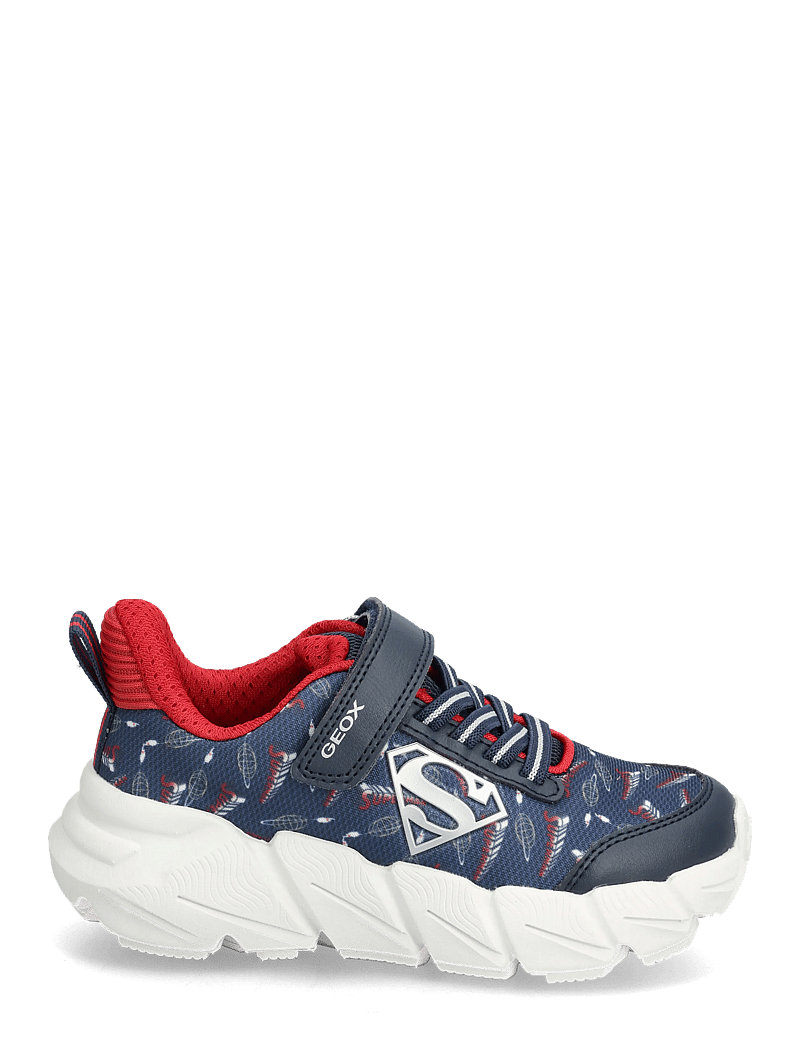 GEOX - J FLEXYPER FAST BOY - låga sneakers - navy/dk red - 1