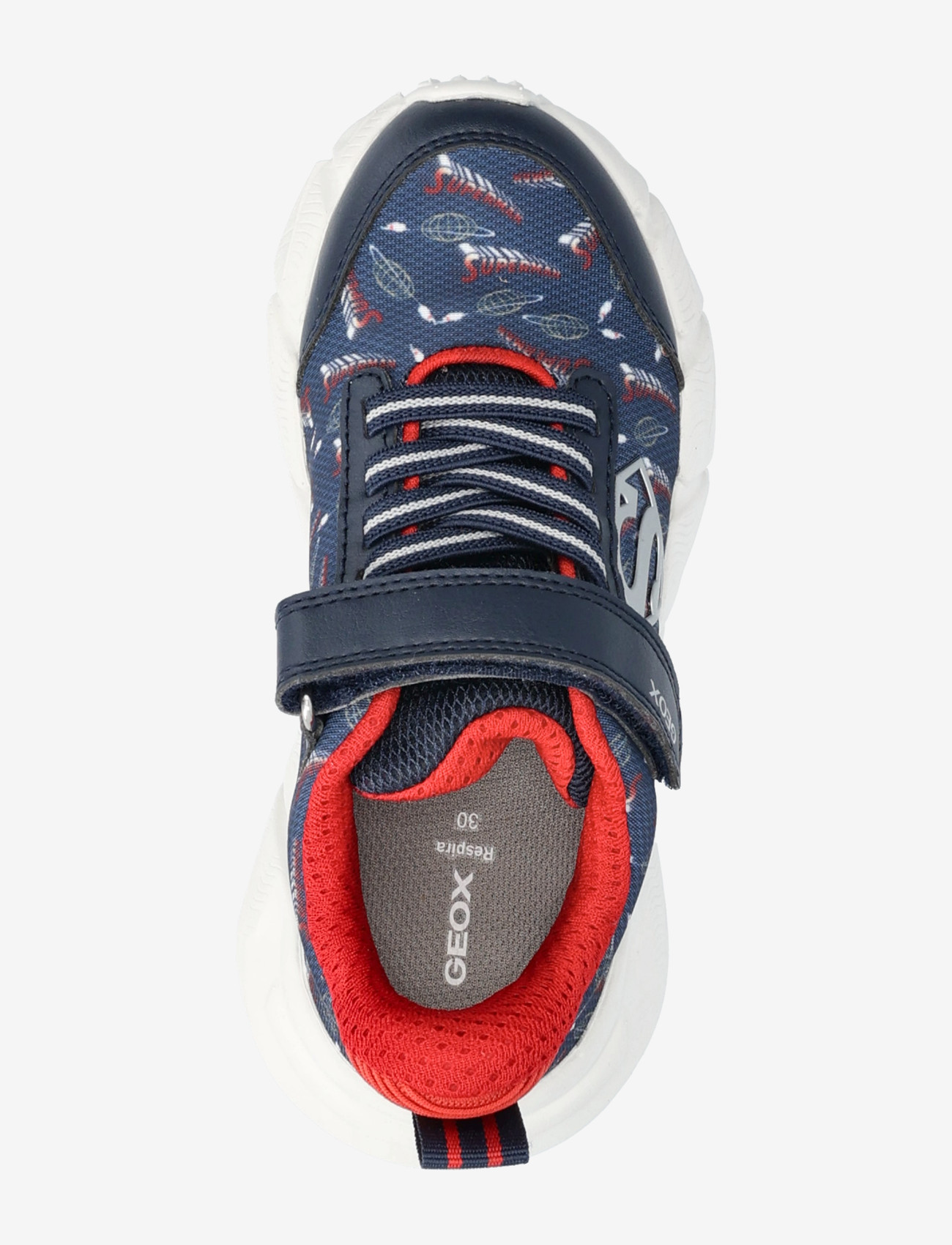GEOX - J FLEXYPER FAST BOY - låga sneakers - navy/dk red - 3