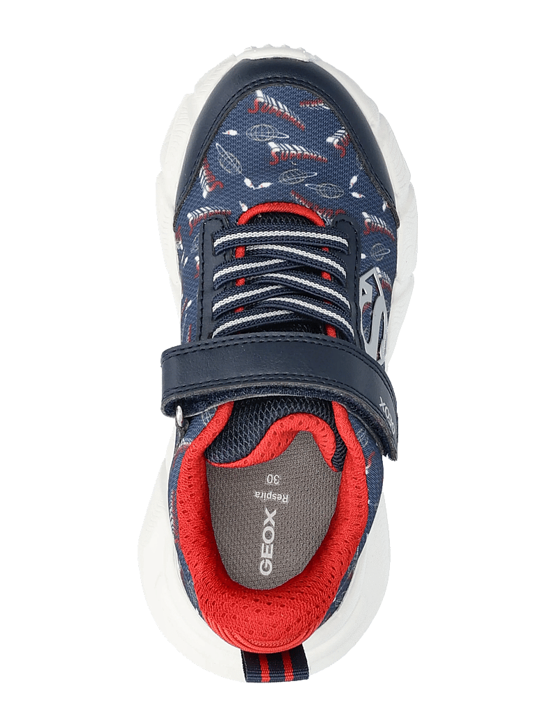 GEOX - J FLEXYPER FAST BOY - låga sneakers - navy/dk red - 3