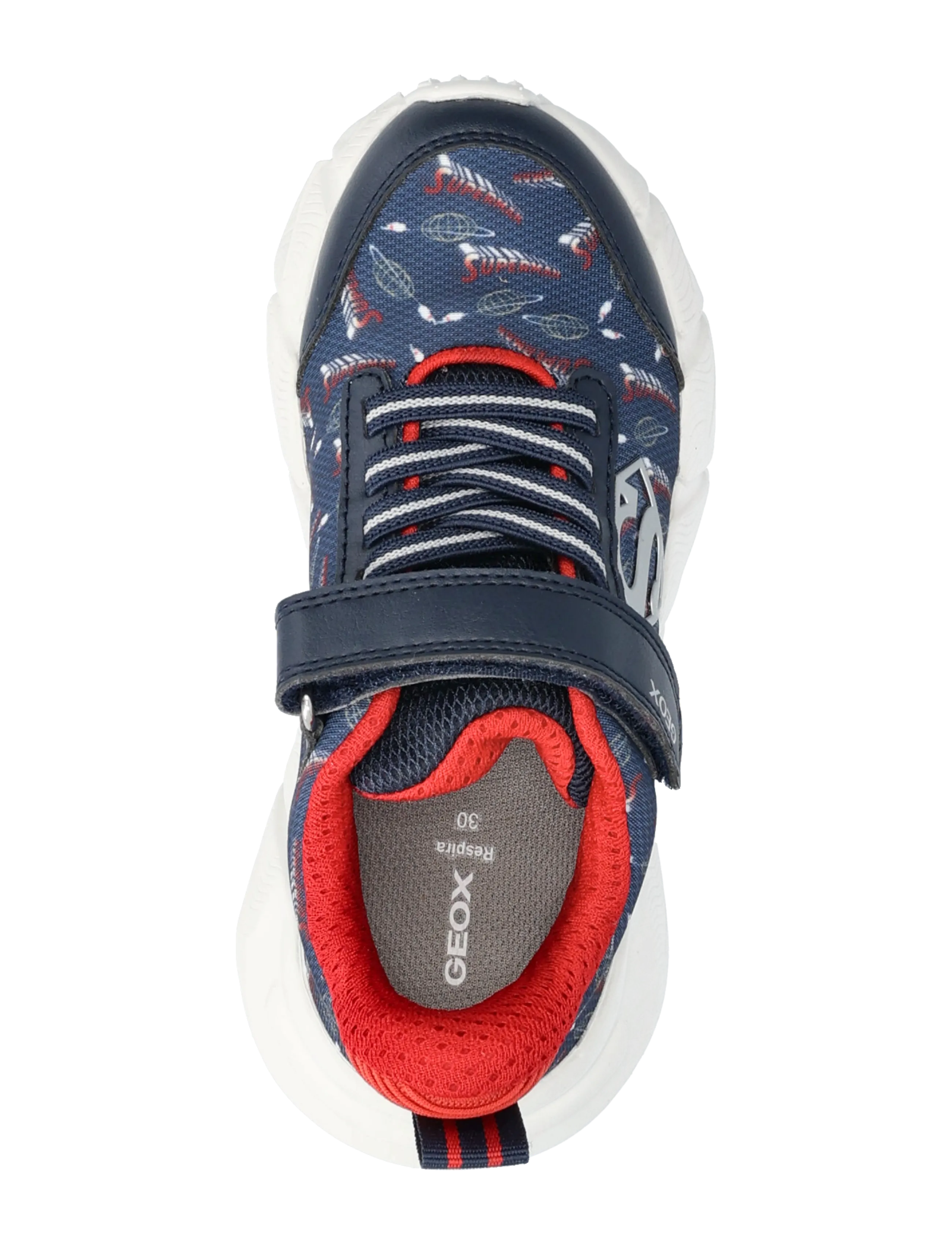 GEOX - J FLEXYPER FAST BOY - låga sneakers - navy/dk red - 3