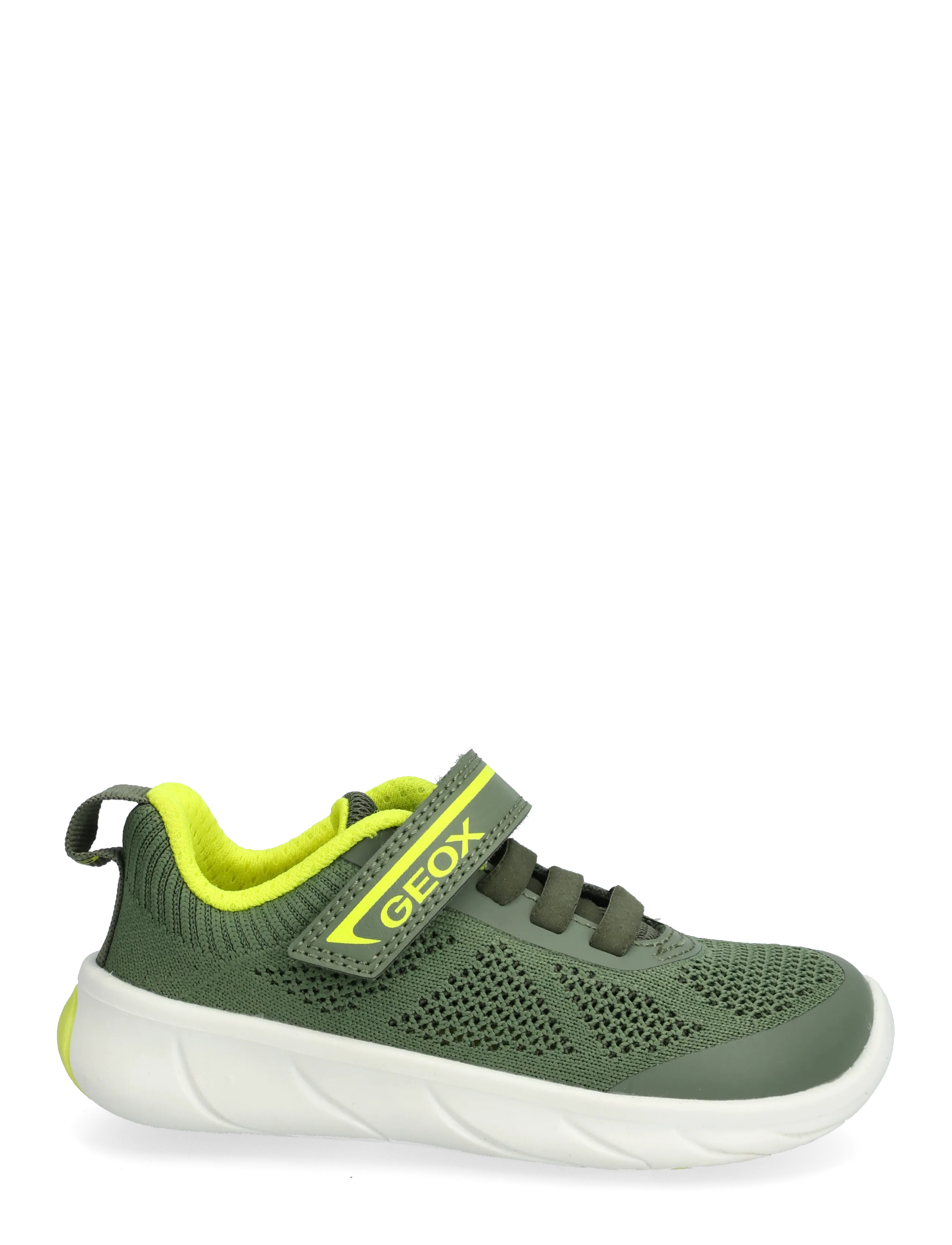GEOX - J FOOT-RUN BOY B - buty do biegania - military/lime - 1