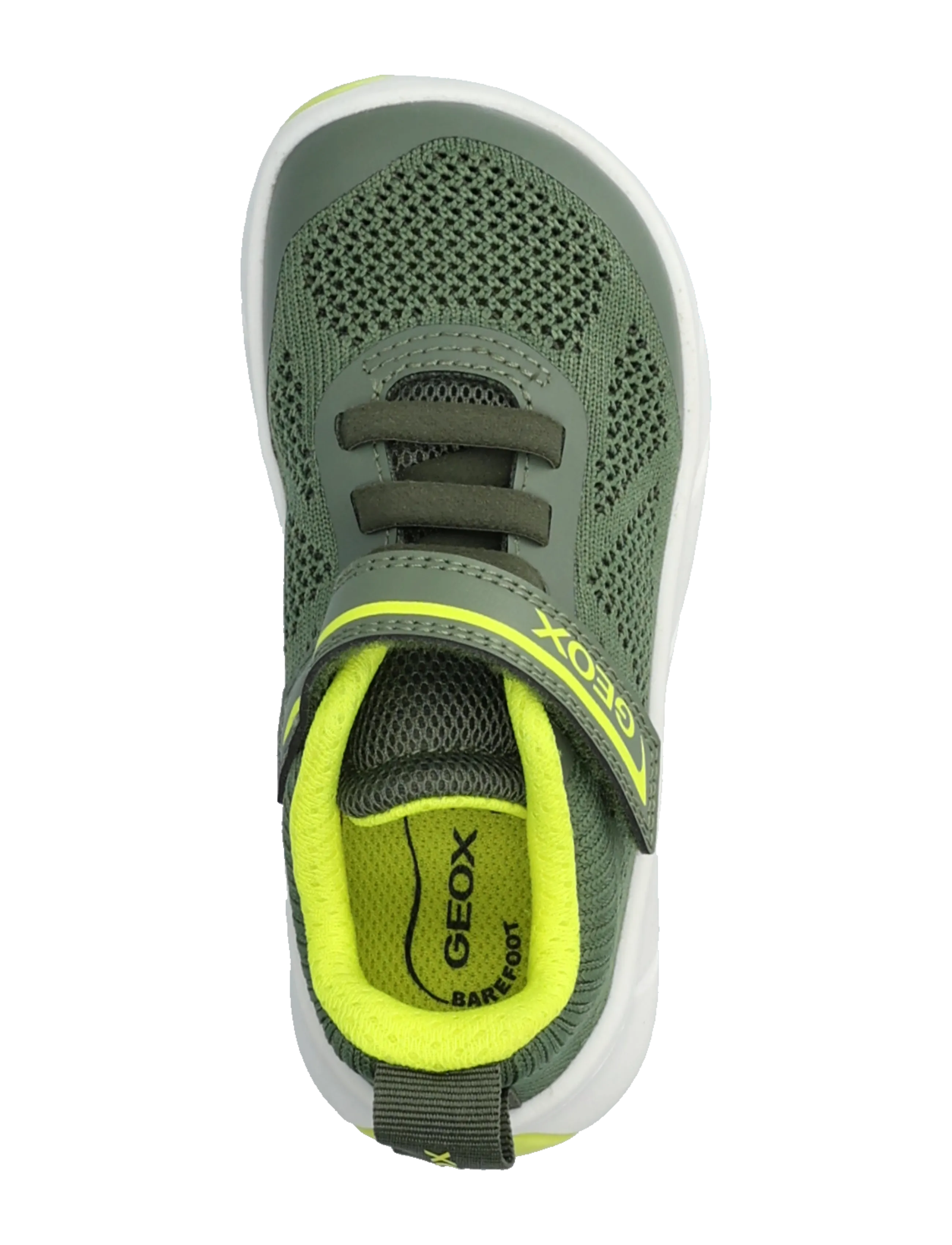 GEOX - J FOOT-RUN BOY B - buty do biegania - military/lime - 3