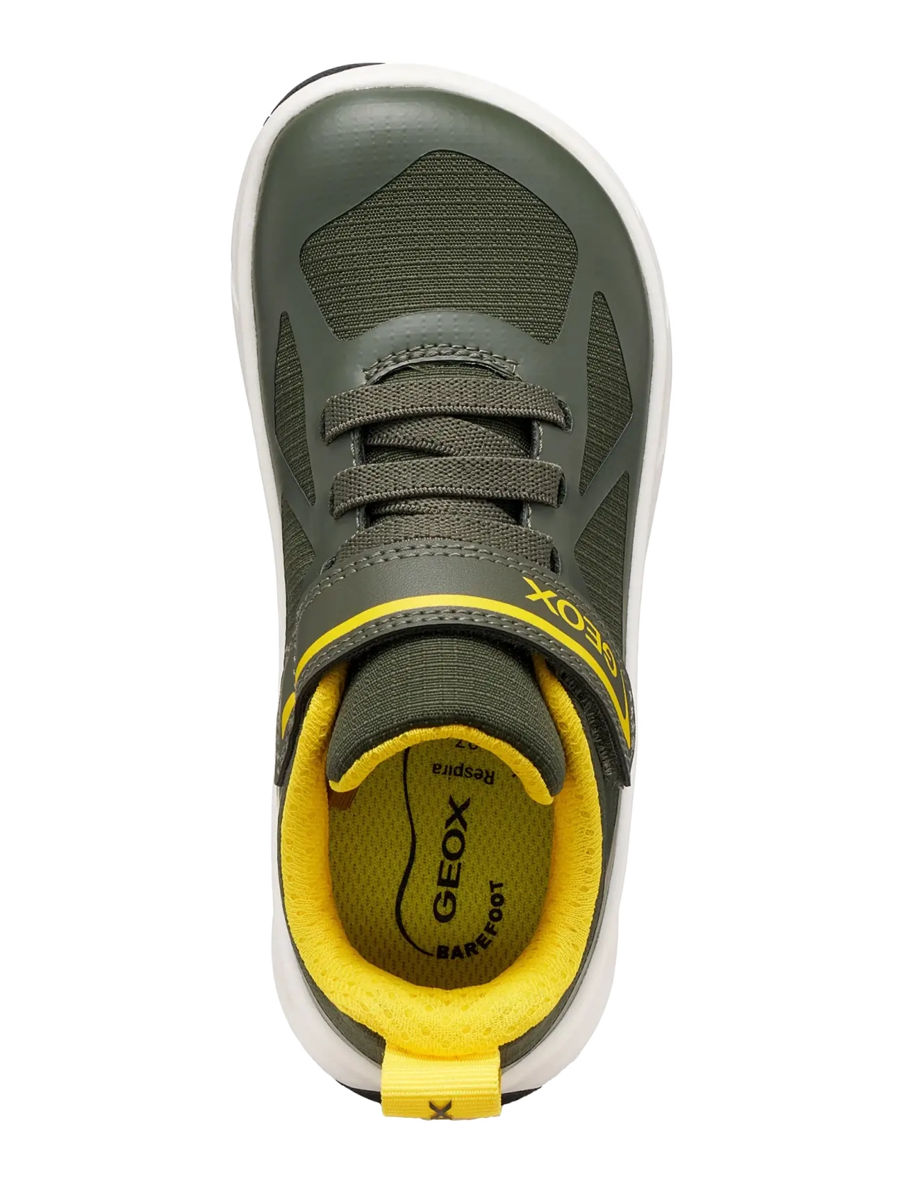 GEOX - J FOOT-RUN BOY WR A - niedriger schnitt - dark green/yellow - 2