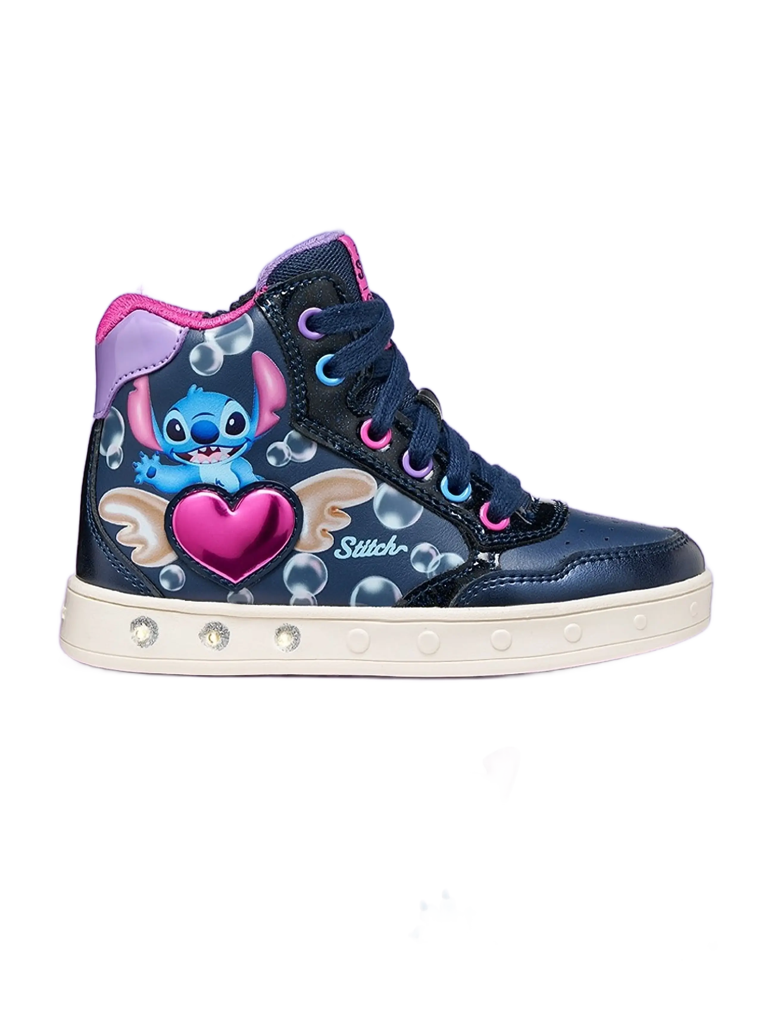 GEOX J SKYLIN GIRL E - Sneakers - NAVY/FUCHSIA / navy