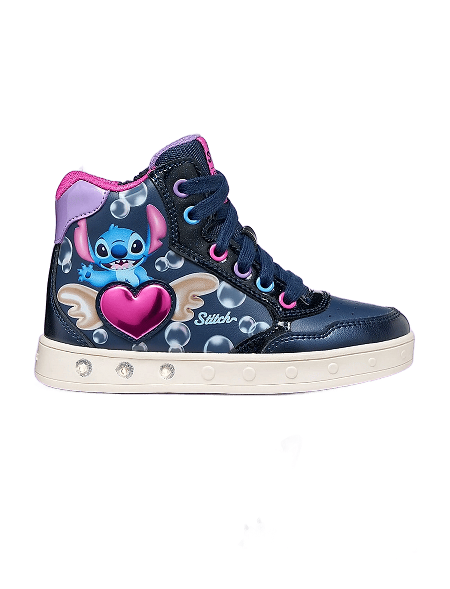 GEOX - J SKYLIN GIRL E - laisvalaikio batai aukštu aulu - navy/fuchsia - 0